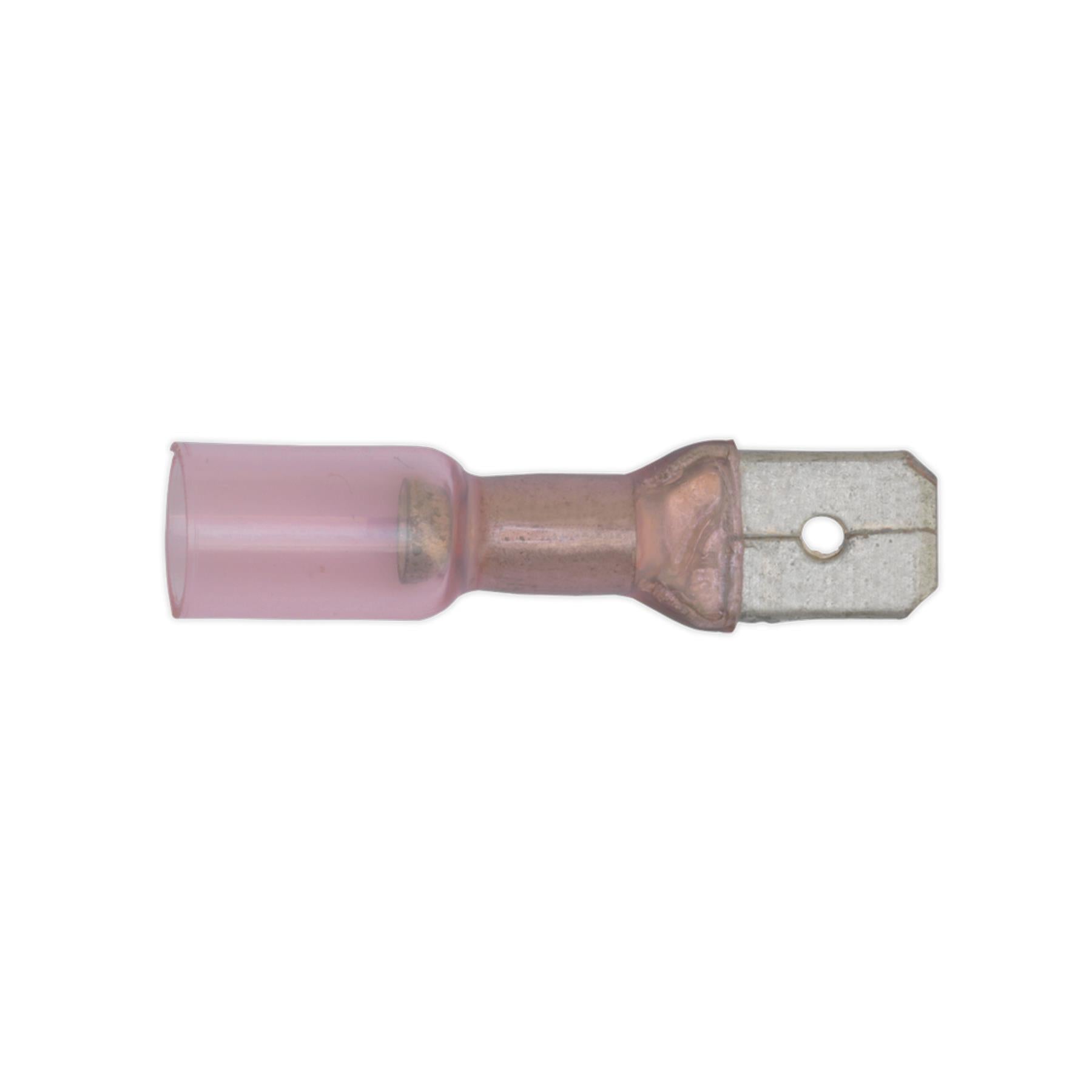 Sealey Heat Shrink Push-On Terminal 6.3mm Male Red Pack of 25