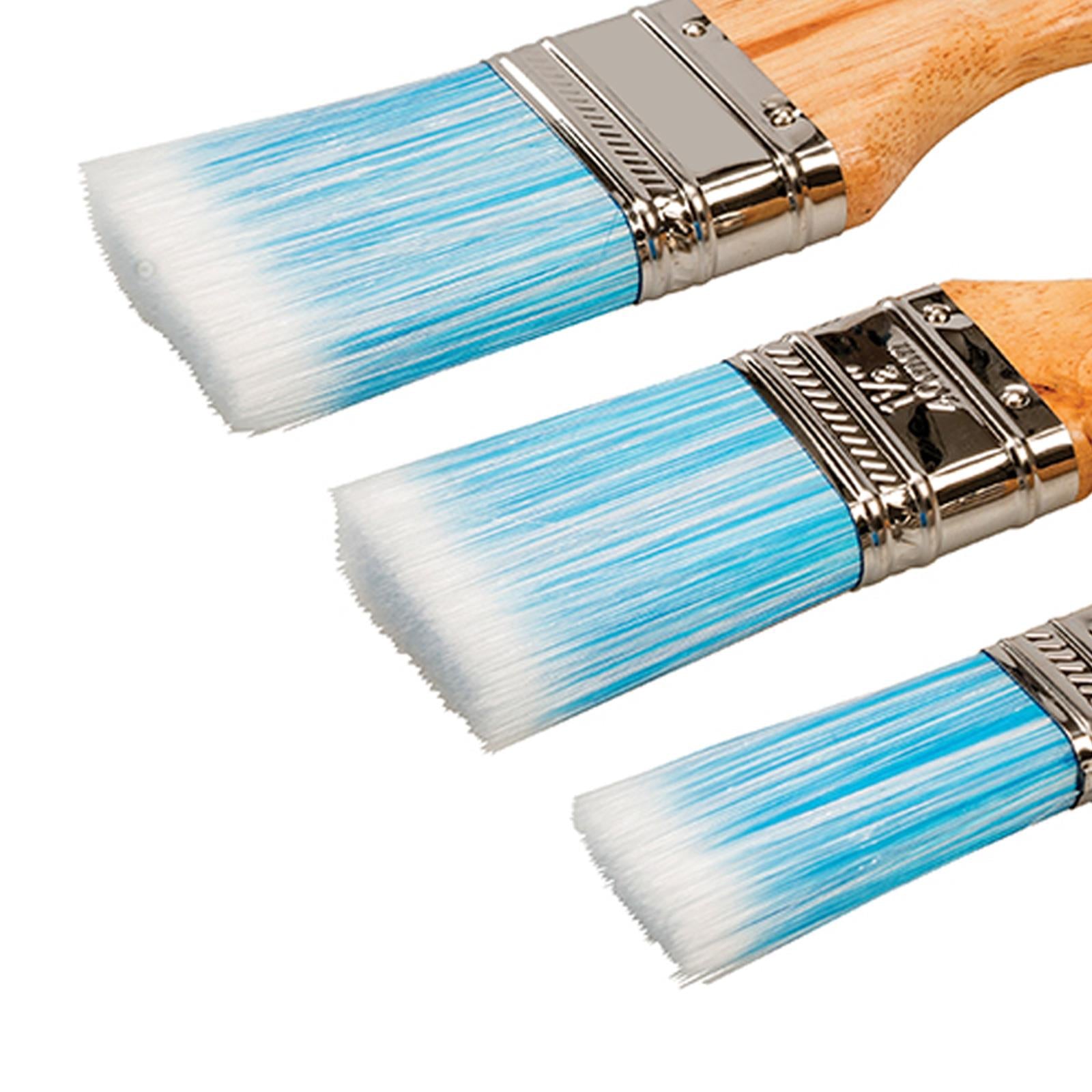 3Pce Synthetic Brush Set For Emulsion,Oil Coatings Varnish Painting DIY