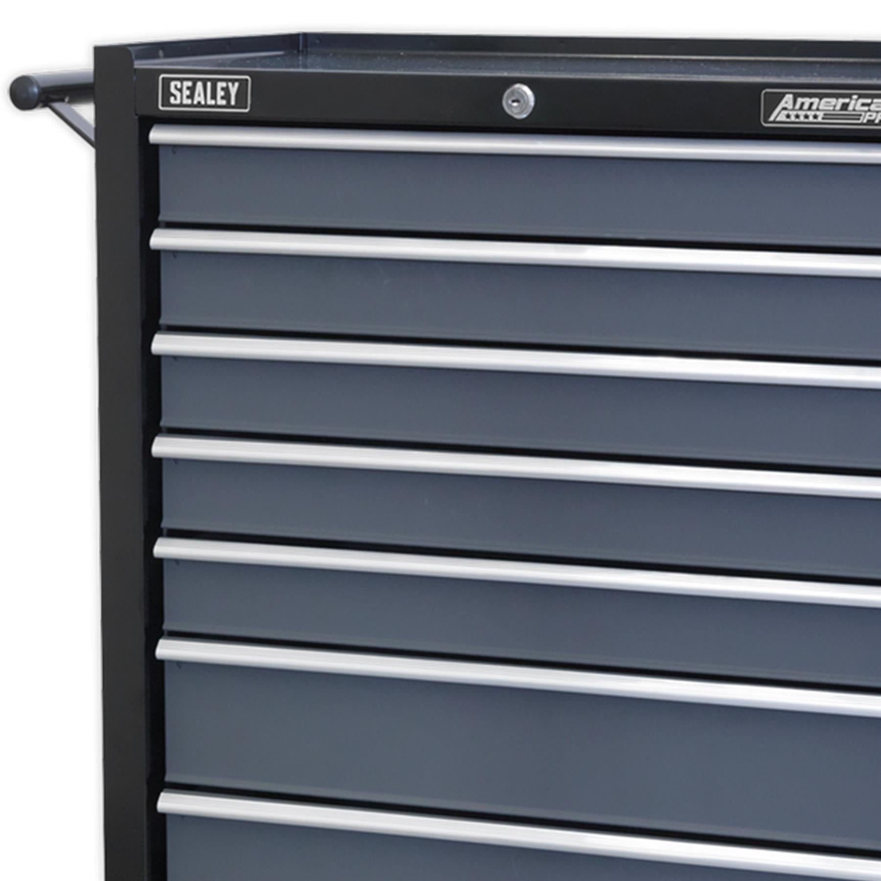 Sealey Rollcab 8 Drawer with Ball Bearing Slides - Black/Grey