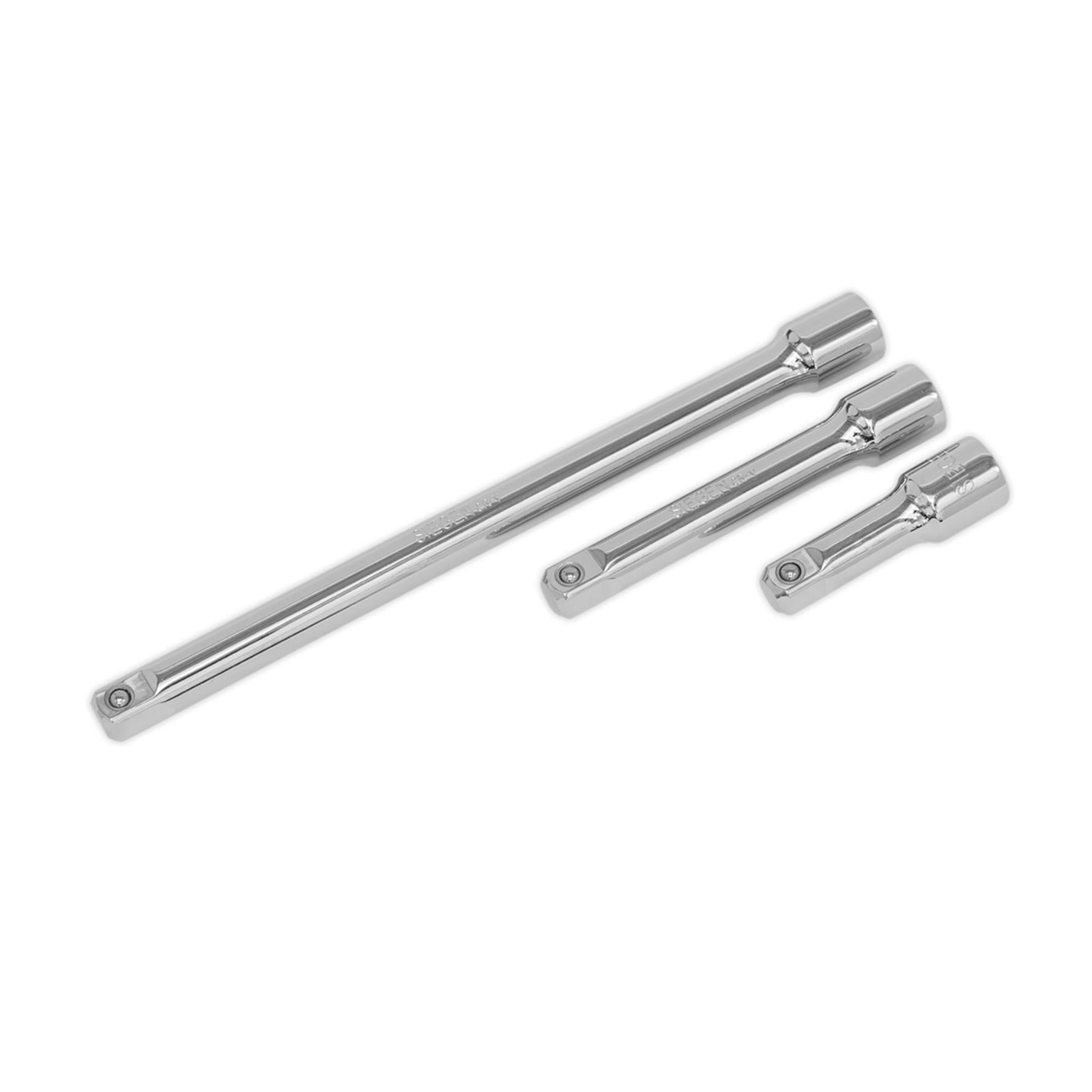 Sealey Extension Bar Set 3pc 1/2"Sq Drive
