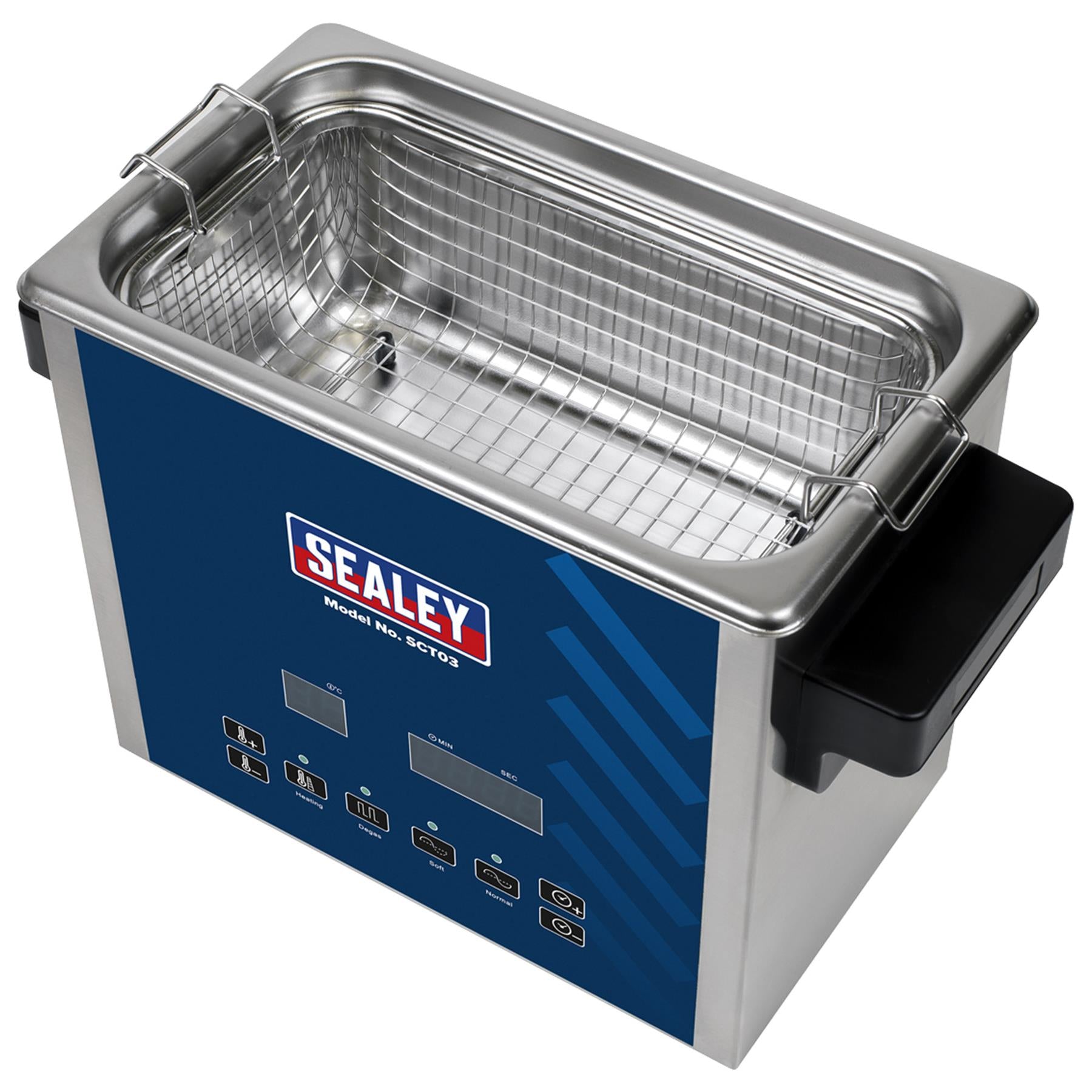 Sealey Ultrasonic Parts Cleaning Tank 3L Stainless Steel Tank