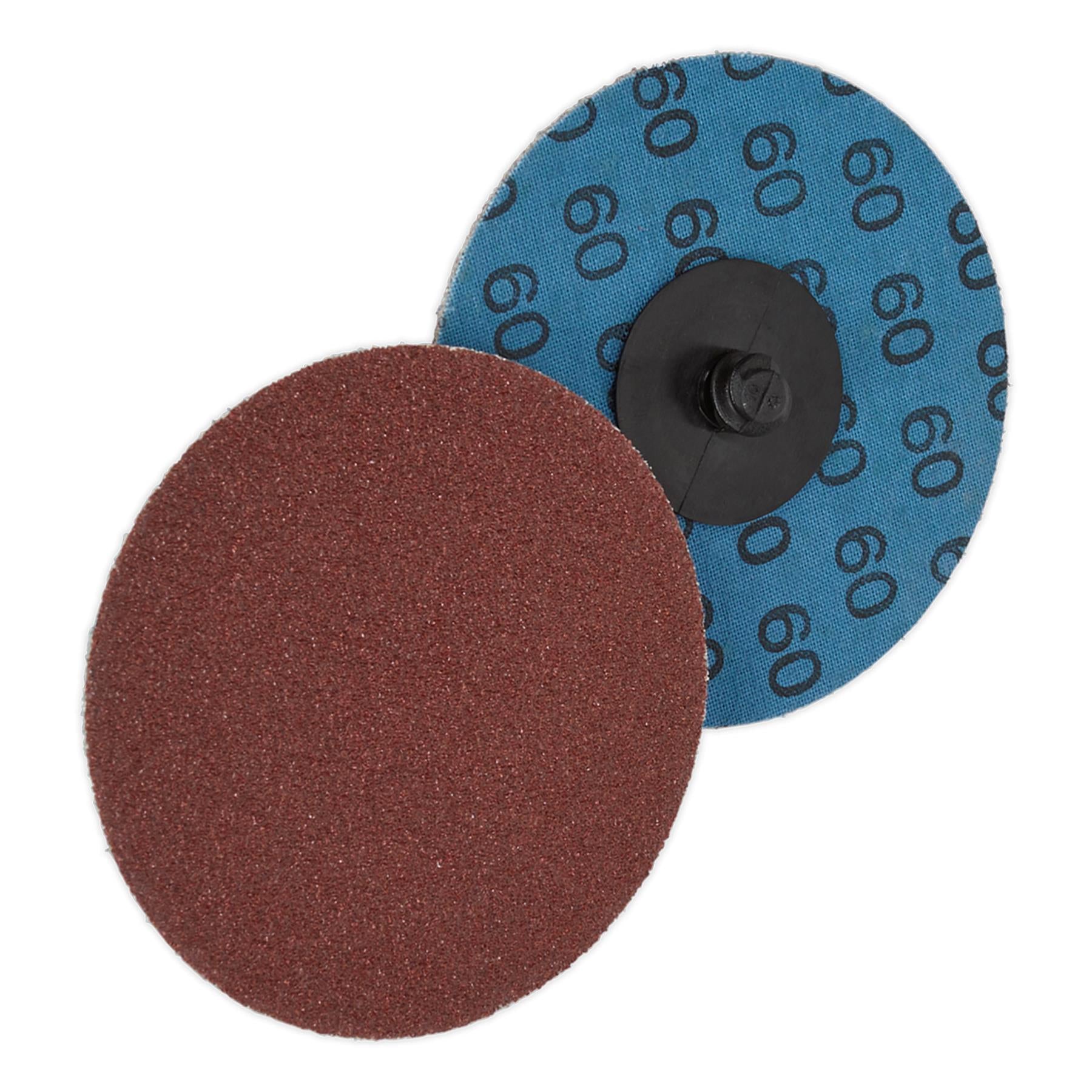 Sealey Quick-Change Sanding Disc 75mm 60Grit Pack of 10