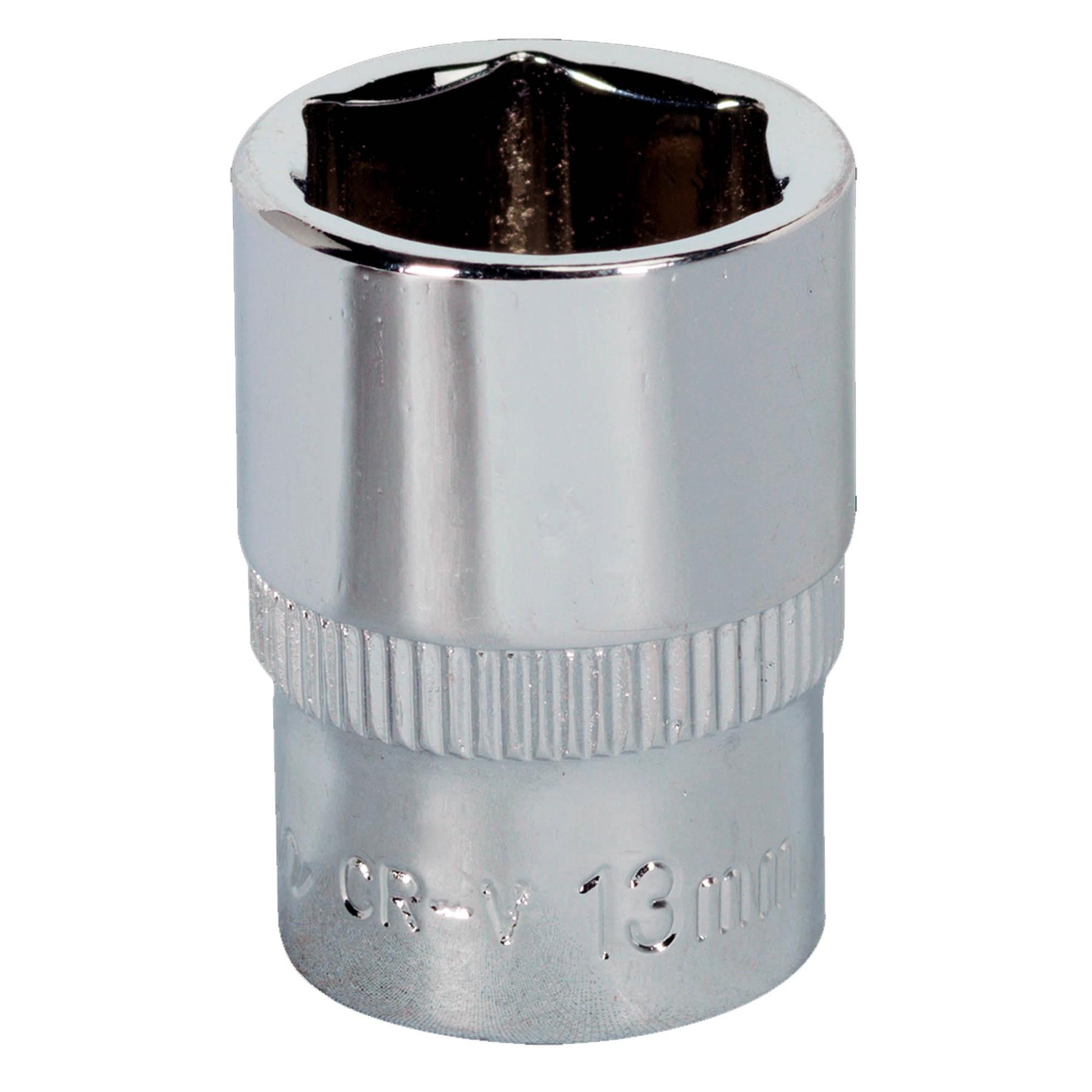 Sealey WallDrive Socket 13mm 1/4"Sq Drive Fully Polished