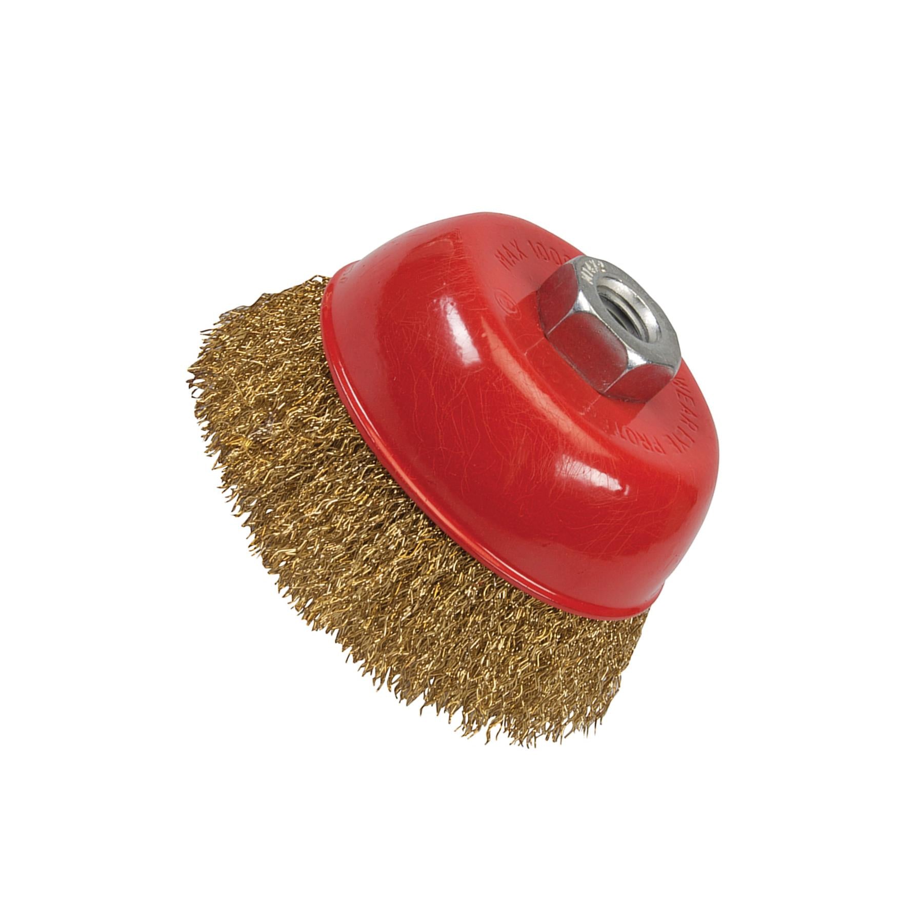 Brassed Steel Crimp Cup 100mm Wire Brush M14 Rust Removal Professional Tool