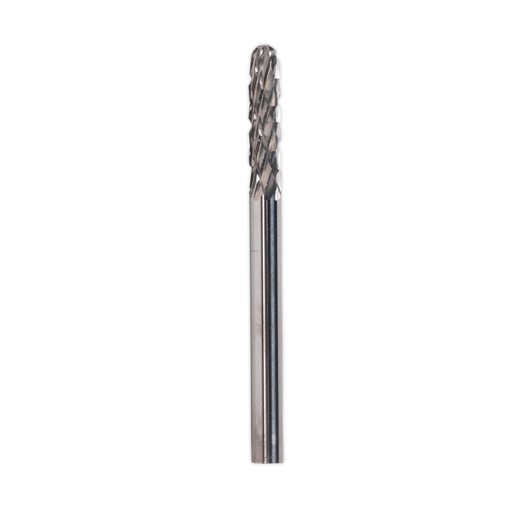 Sealey Micro Carbide Burr Ball Nosed Cylinder 3mm Pack of 3