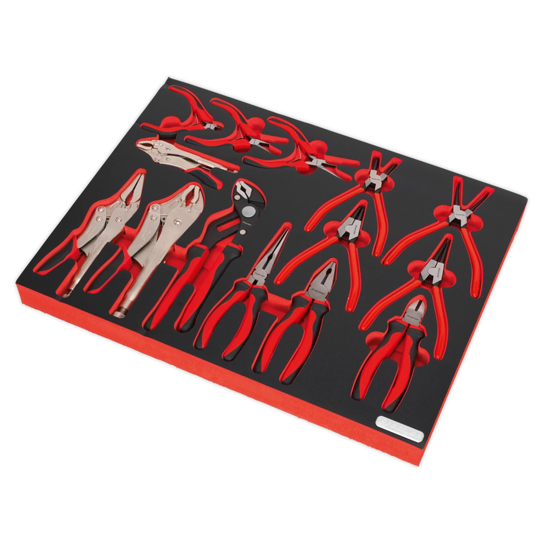 Sealey Tool Tray with Pliers Set 14pc