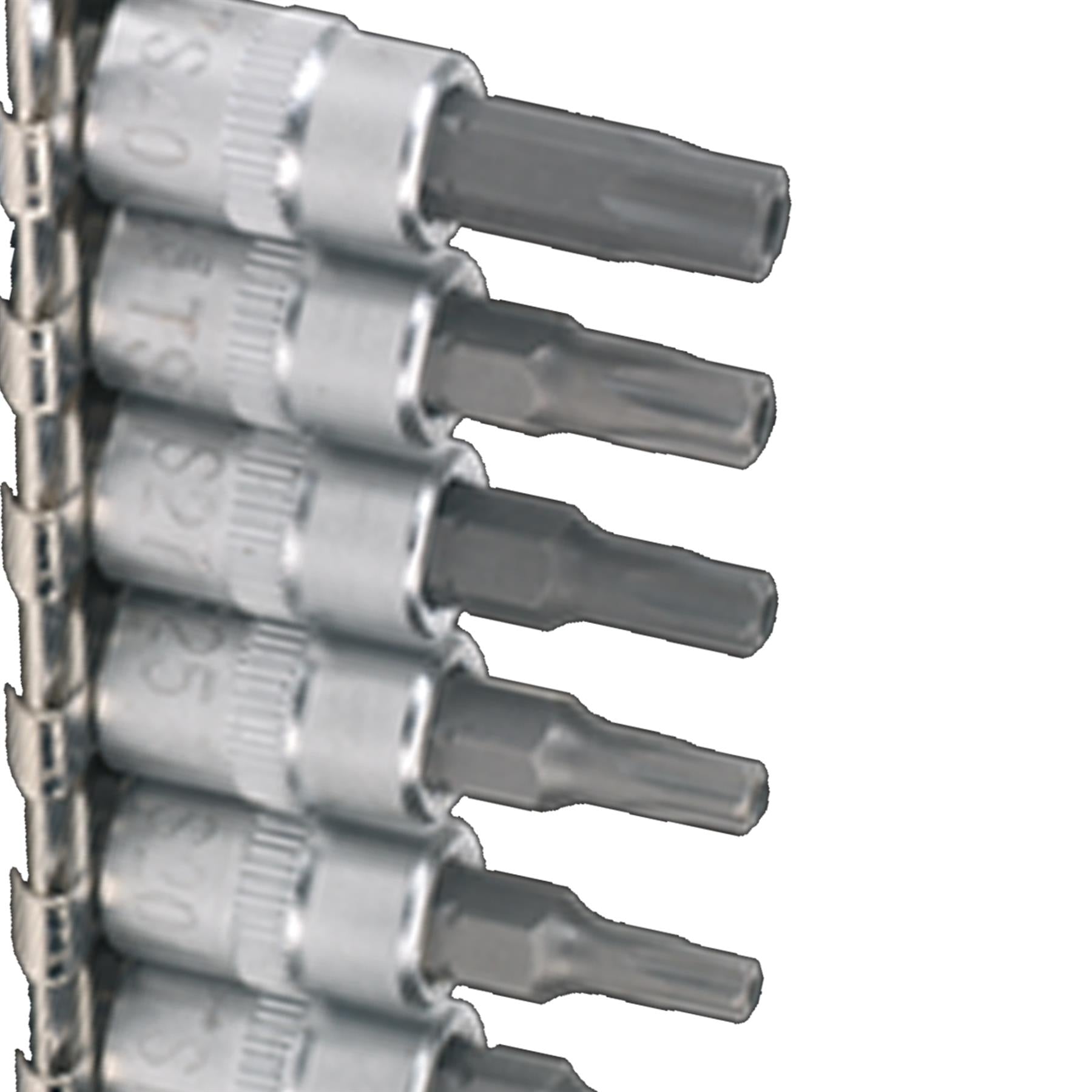 Sealey TRX-TS* Security Socket Bit Set 7pc 1/4"Sq Drive