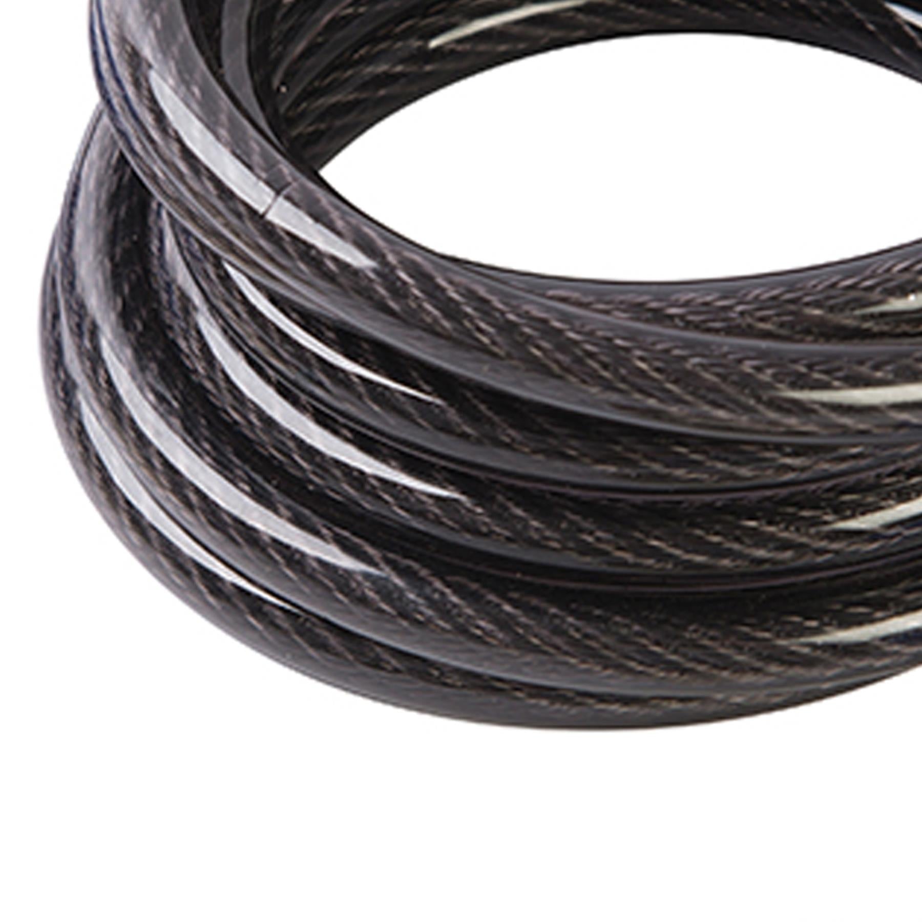 Looped Steel Security Cable - 2.5M X 8mm Heavy Duty Multi-Strand Twisted Steel