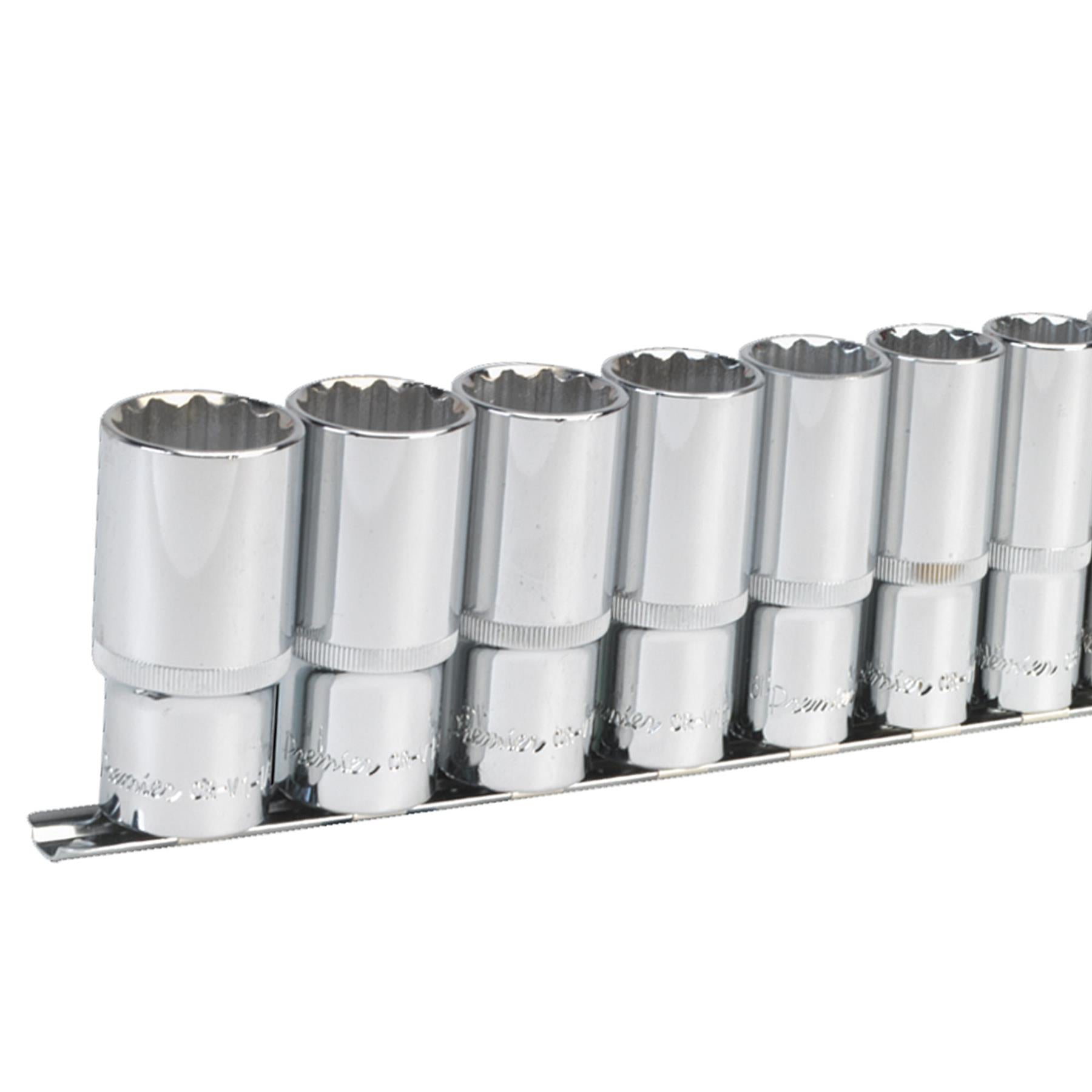 Sealey Socket Set 13pc 1/2"Sq Drive 12pt Deep WallDrive Imperial