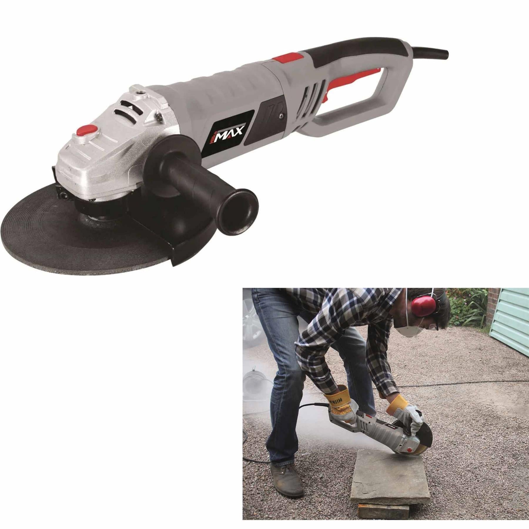 9" 230mm 2400W Angle Grinder Disc Grinding Cutting Tool