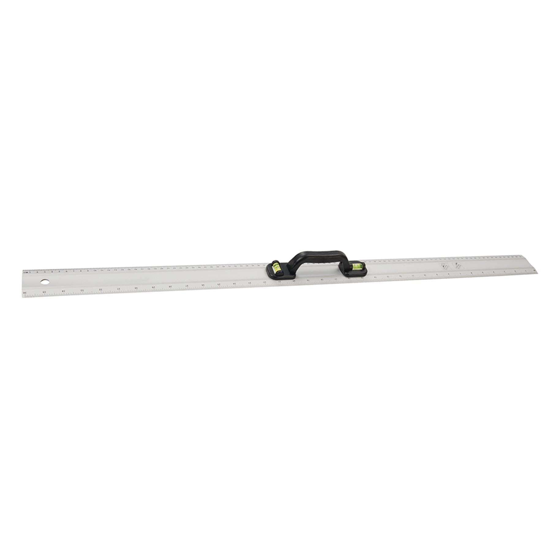 Aluminium Rule Spirit Level Ruler Straight Edge - 900mm With Rebated Edge