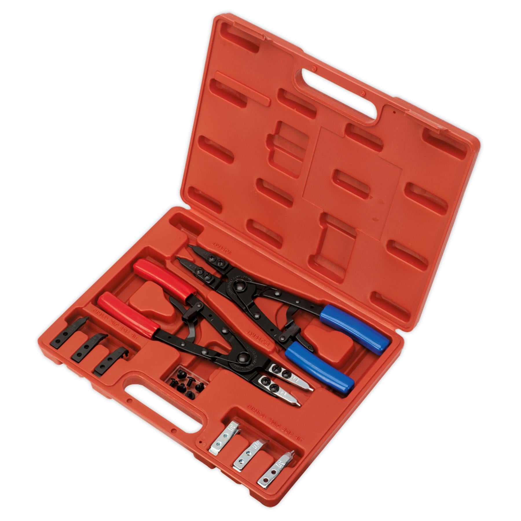 Sealey Circlip Pliers Set Internal/External 265mm Heavy-Duty