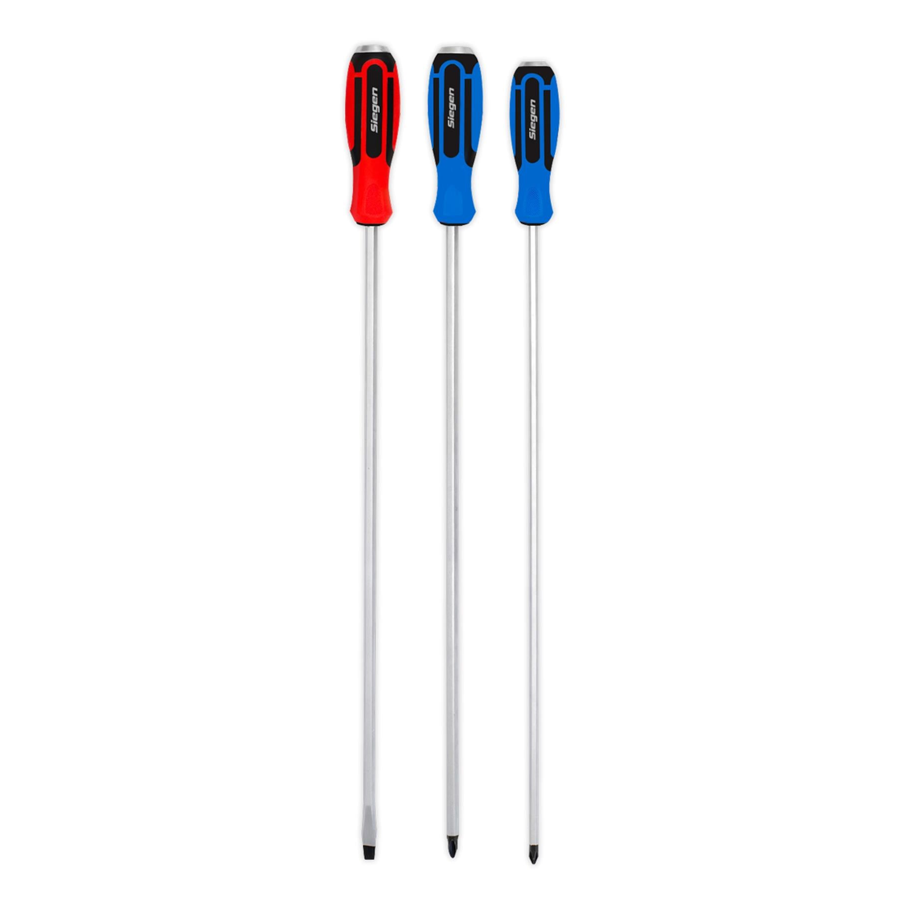 Sealey Extra-Long Hammer-Thru Screwdriver Set 3pc