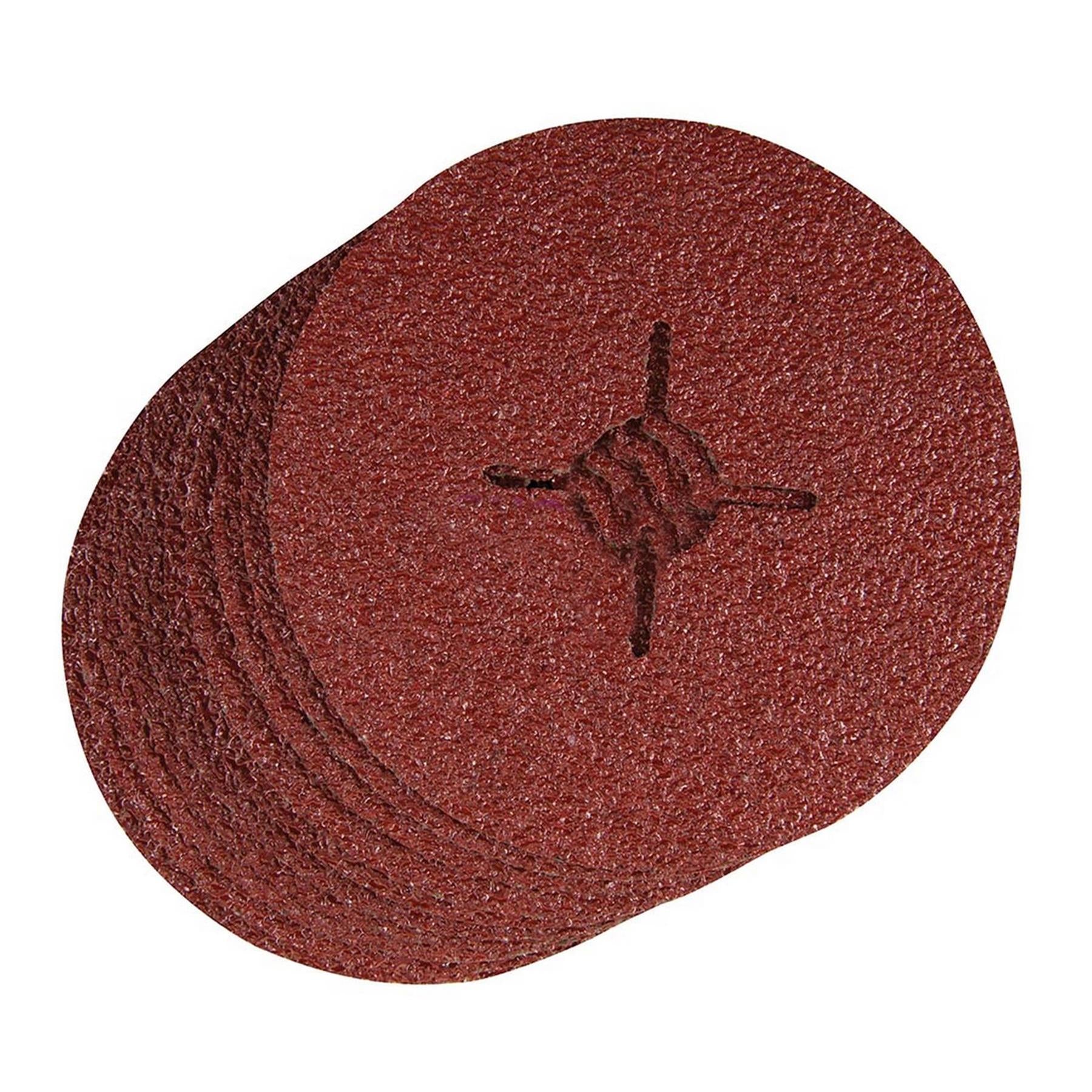 Fibre Sanding Sanding Discs 115 X 22.23mm Grit 36 10Pk Aluminium Oxide Resin