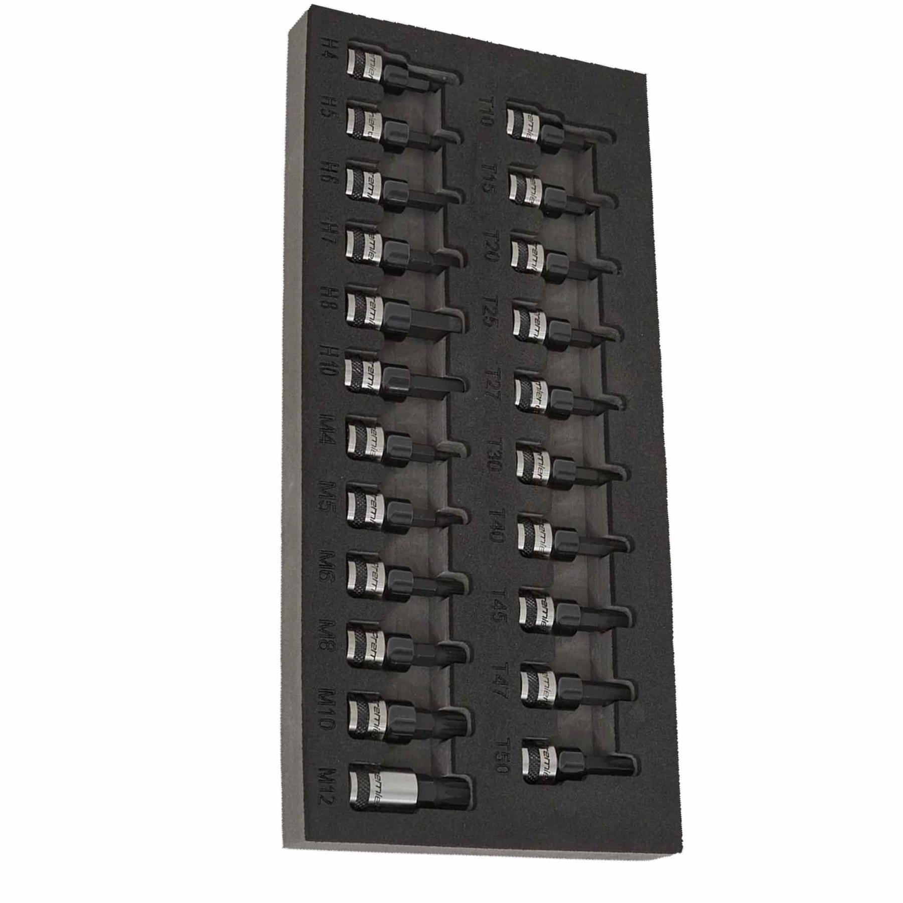 Sealey TRX-Star/Hex/Spline Socket Bit Set 22pc 3/8"Sq Dr Blk Series