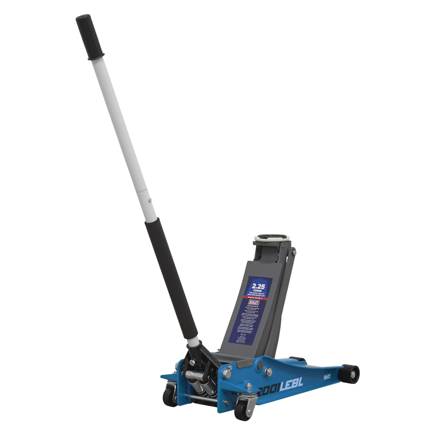 Sealey Trolley Jack 2.25tonne Low Entry Rocket Lift Blue