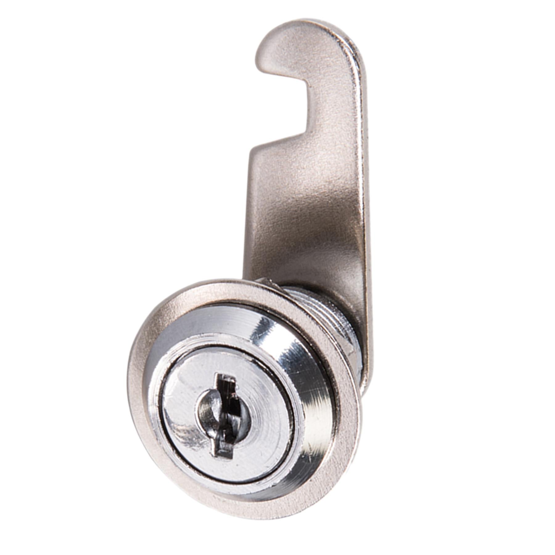 16mm Cam Lock For Filing Cabinet Mailbox Drawer Locker Secure Keys Nickel Plated