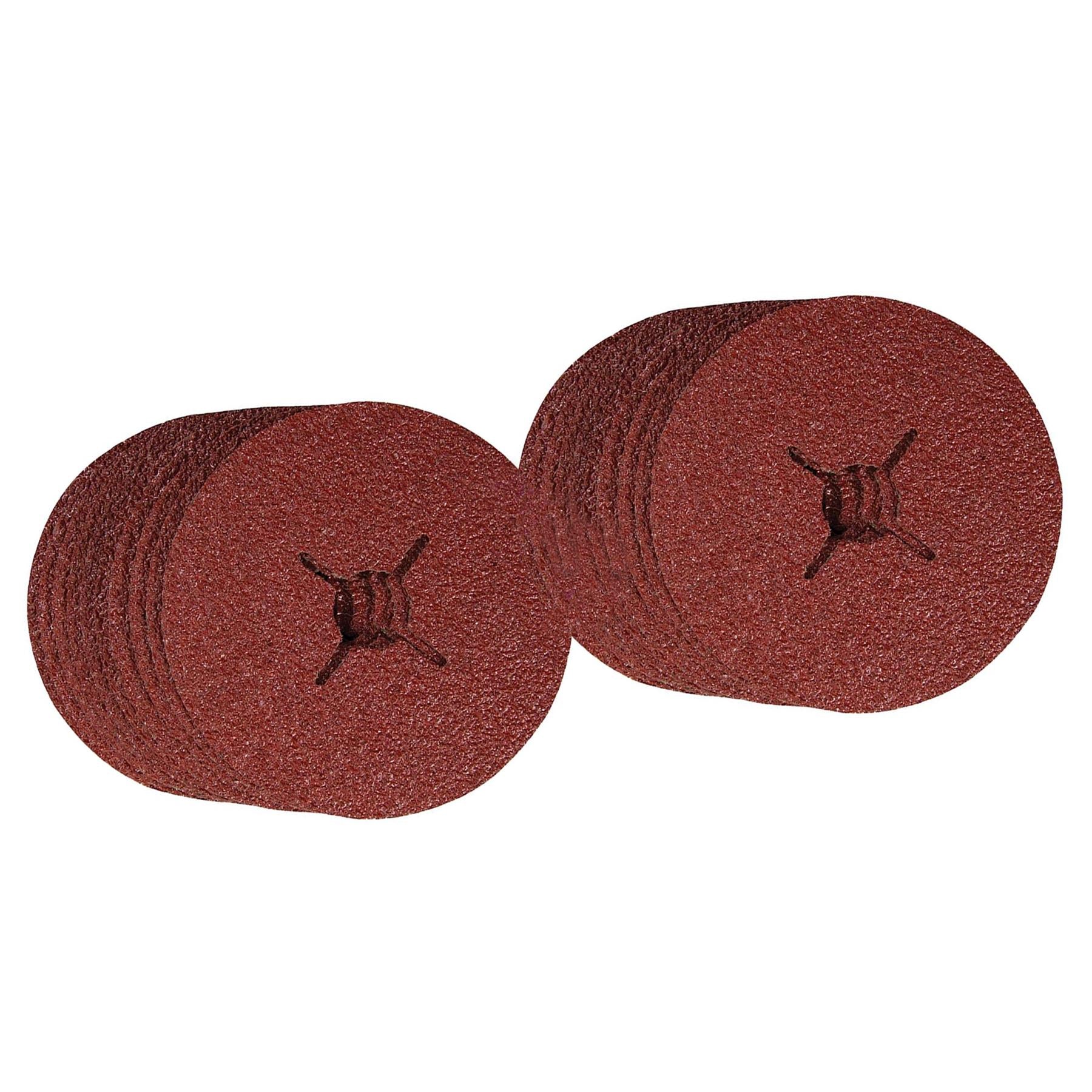 30 Pk Fibre Sanding Sanding Discs 115 X 22.23mm Mix Grit Aluminium Oxide Resin