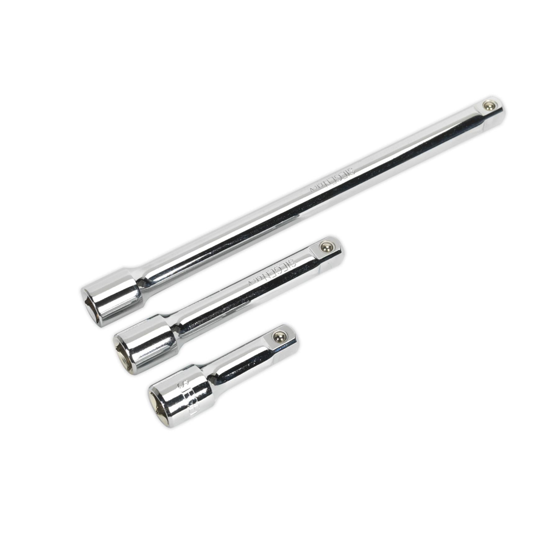 Sealey Extension Bar Set 3pc 1/2"Sq Drive