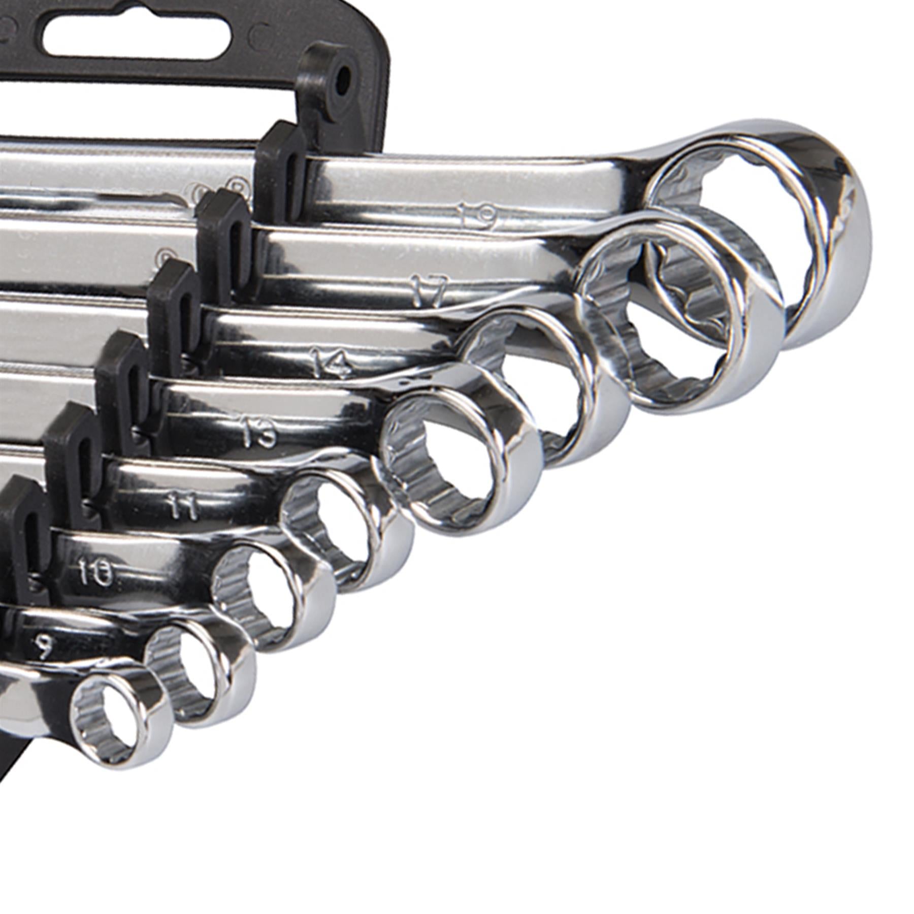 8Pce Combination Spanner Set Display Box Pack Of 6 Open And Bi-Hexagonal Ends