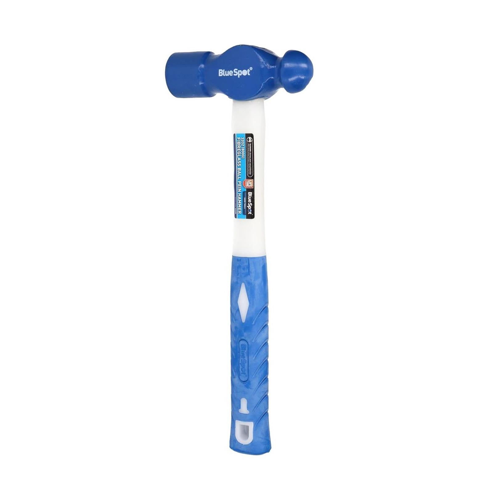 BlueSpot 24oz Ball Pein Hammer Fibreglass Rubber Grip Handel Hardened Steel Head