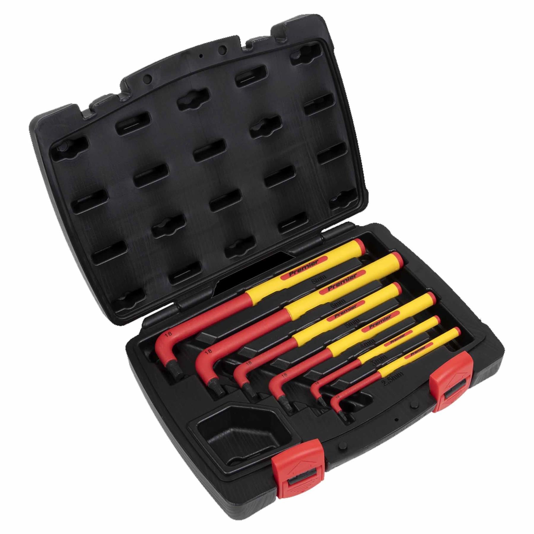 Sealey Hex Key Set 6pc Extra-Long VDE