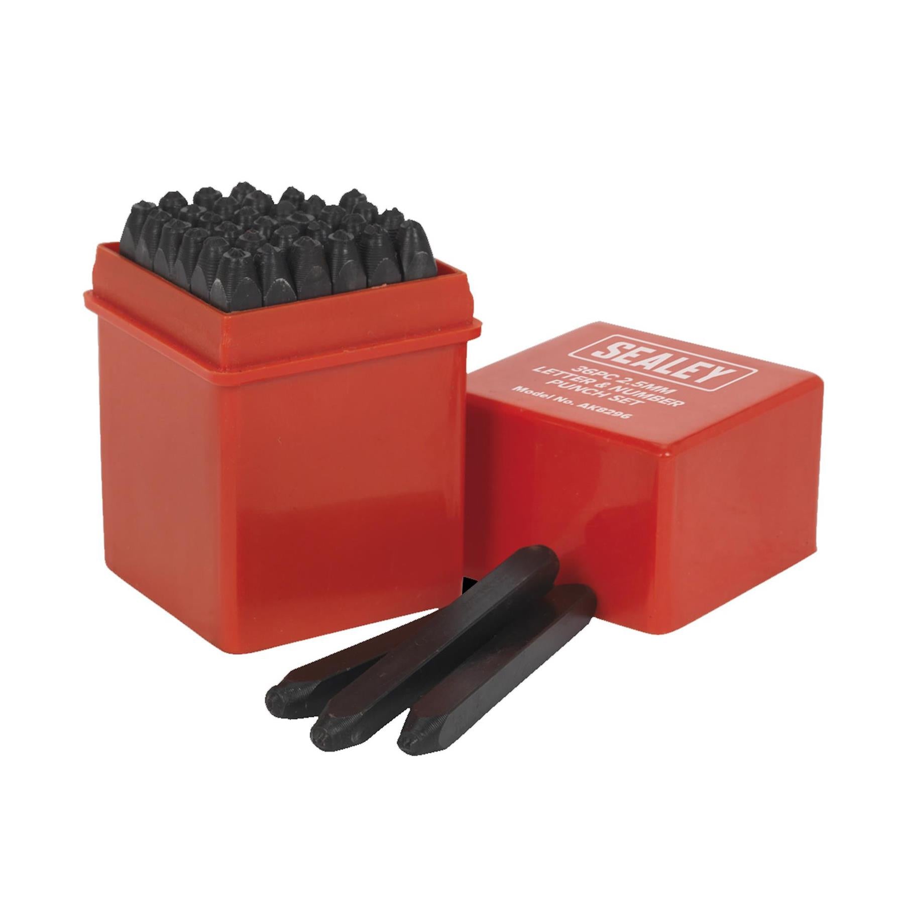 Sealey Letter & Number Punch Set 36pc 2.5mm