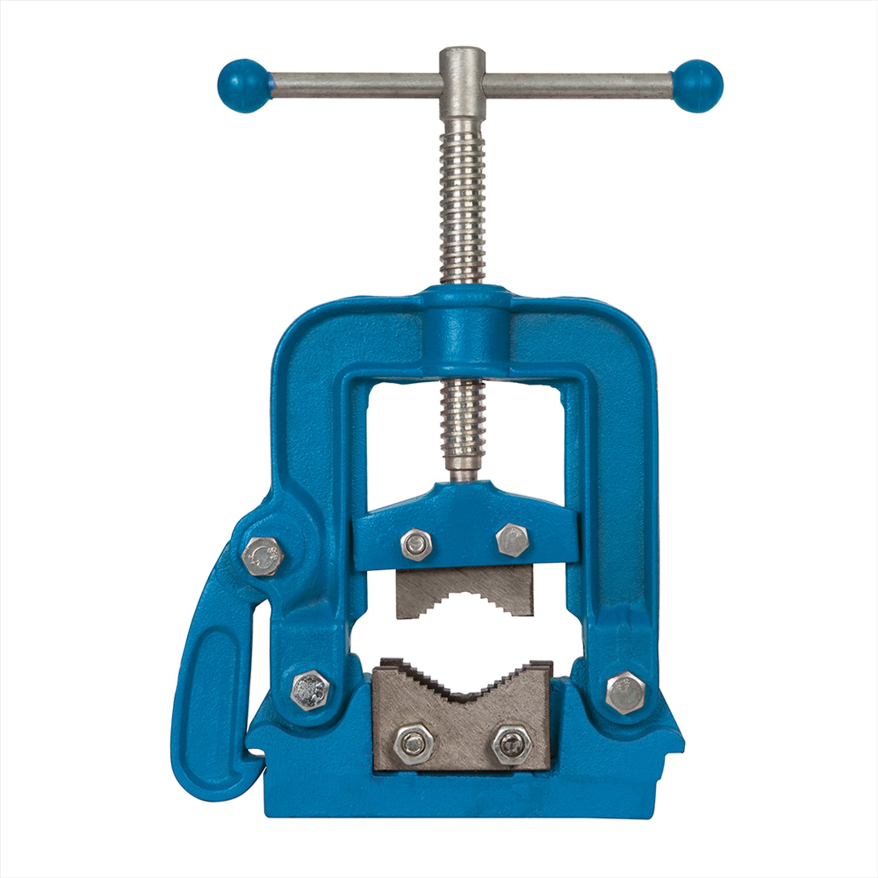 Hinged Pipe Vice 12 - 60mm Cast Steel Frame And Base Steel Jaws And Tommy Bar