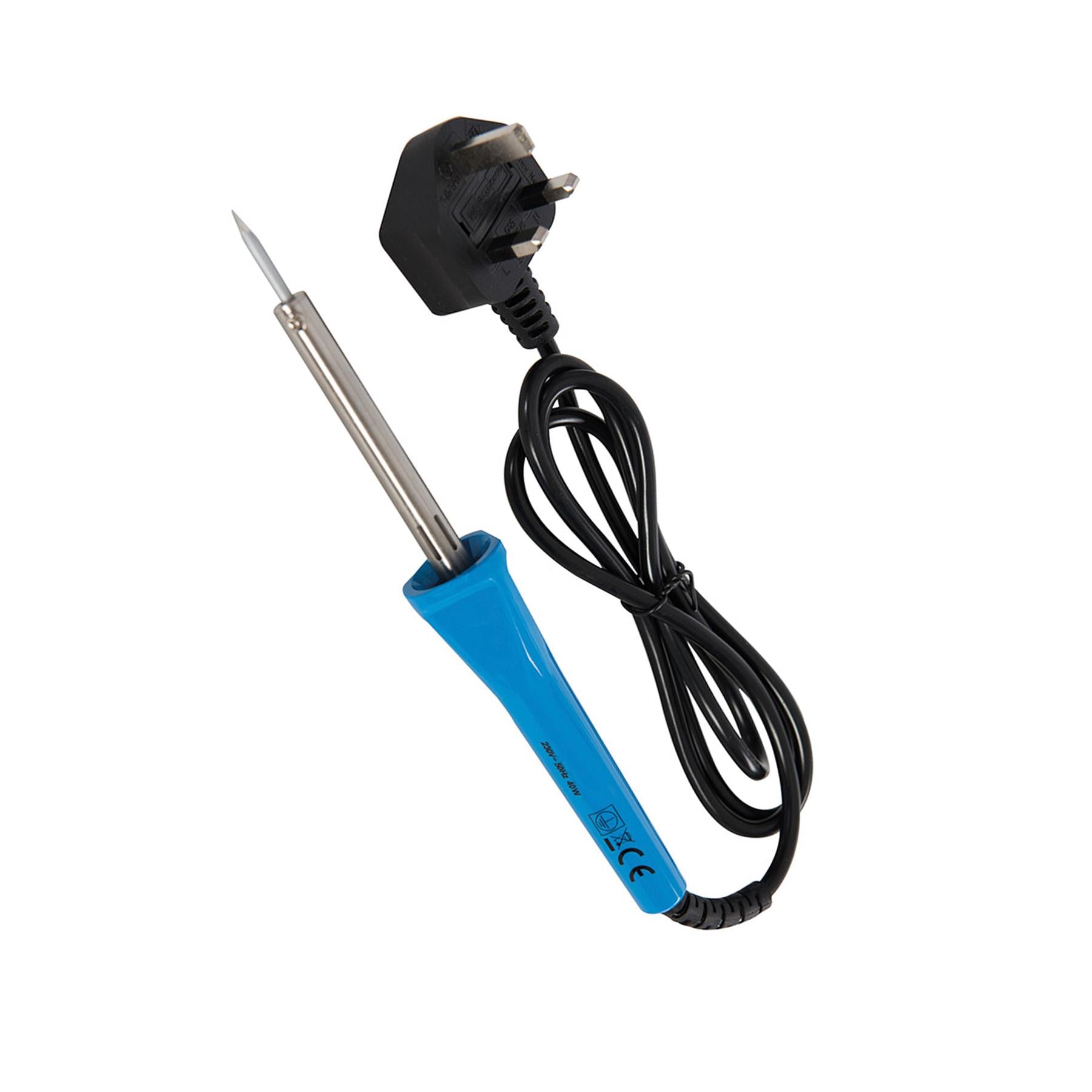 Soldering Iron 40W Uk Electrical Circuit Computer Repair Wiring Cables