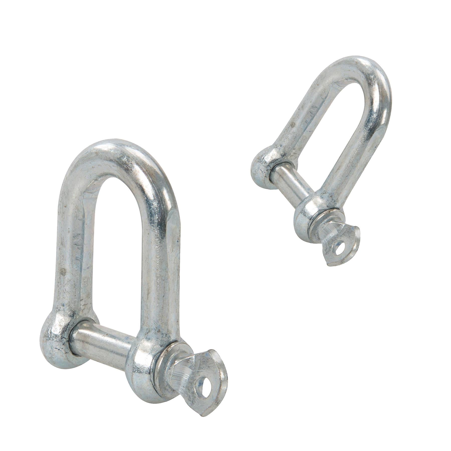 D Shackle Dee Link M12 4pc Galvanised Steel Lifting Towing Rigging Pin Loop