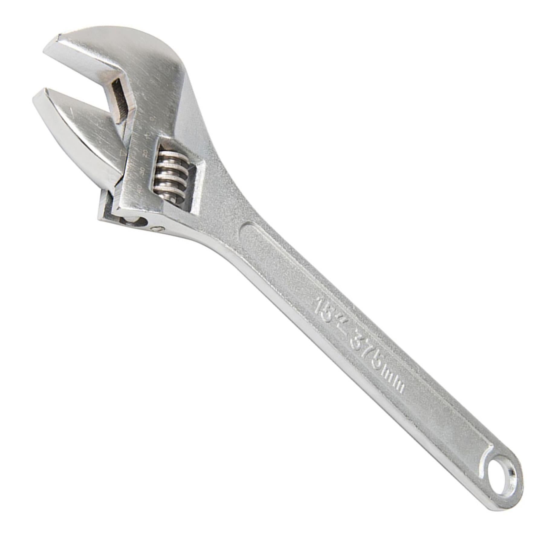 Adjustable Wrench 375mm Length - Jaw 41mm Drop-Forged Chrome Plated New