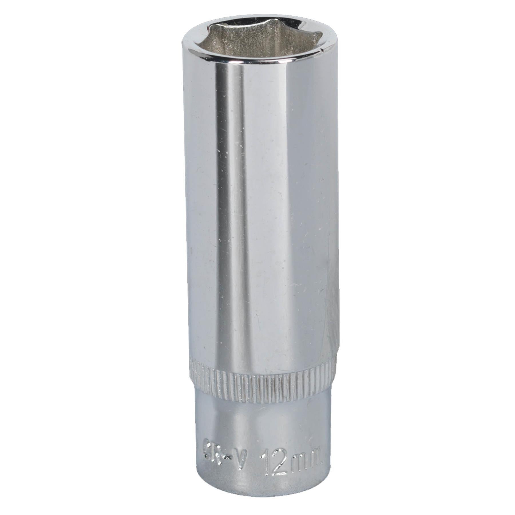 Sealey WallDrive Socket 12mm Deep 1/4"Sq Drive Fully Polished