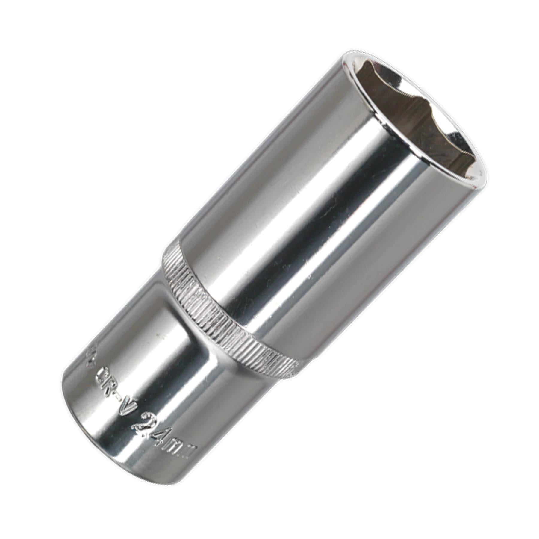 Sealey WallDrive Socket 24mm Deep 1/2"Sq Drive Fully Polished