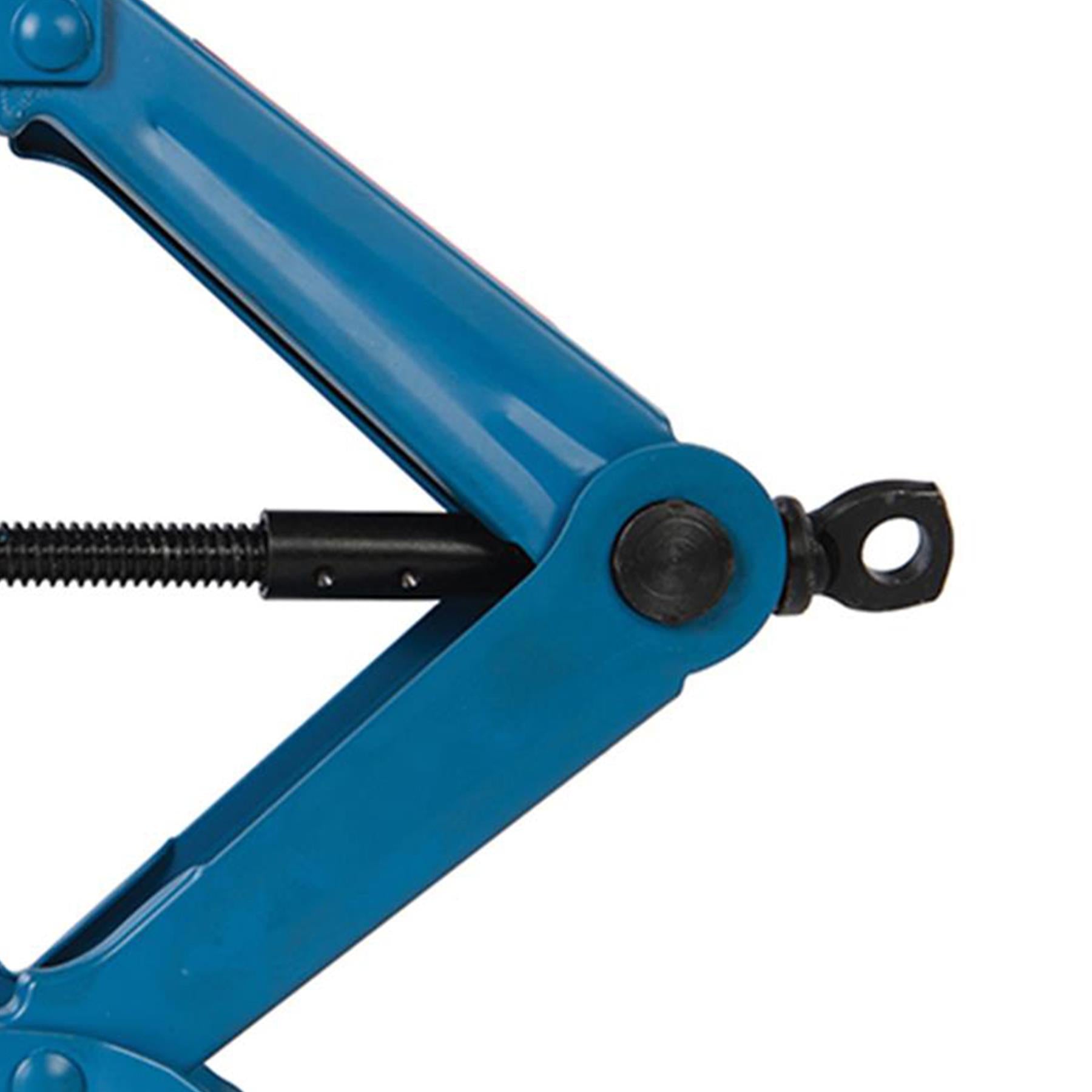 Scissor Jack 1Tonne Powder Coated Zinc Plated Compact Design With Folding Handle