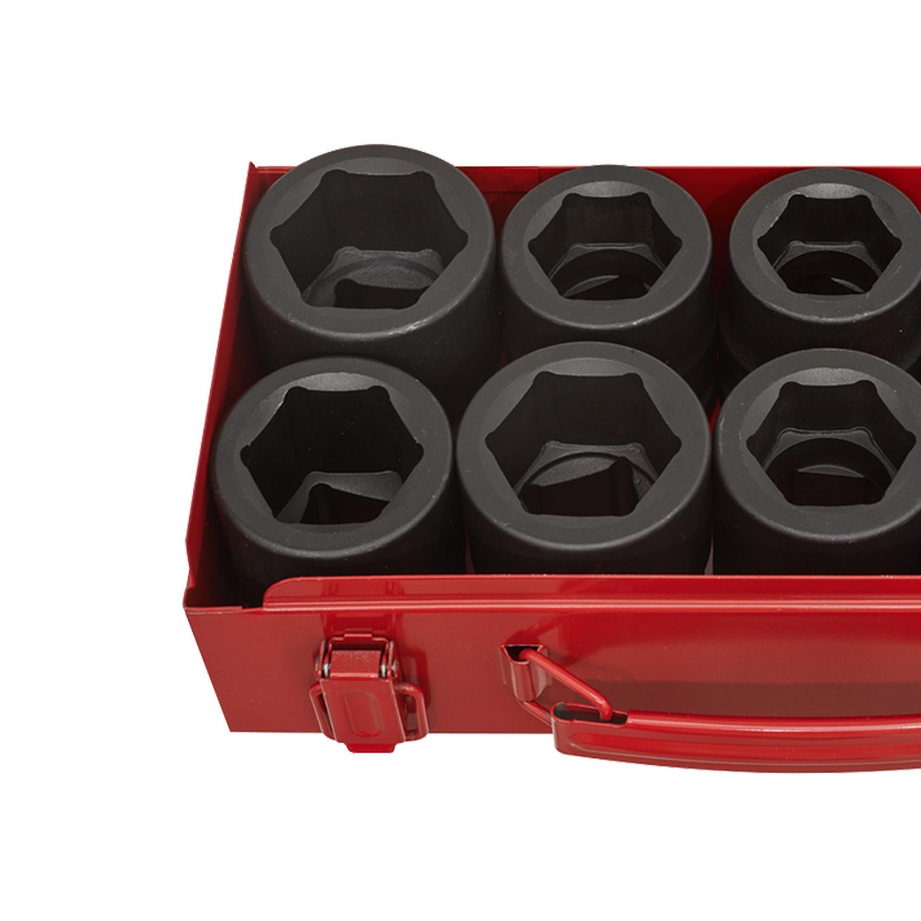 Sealey Impact Socket Set 10pc 1"Sq Drive Metric/Imperial Chrome Molybdenum Steel