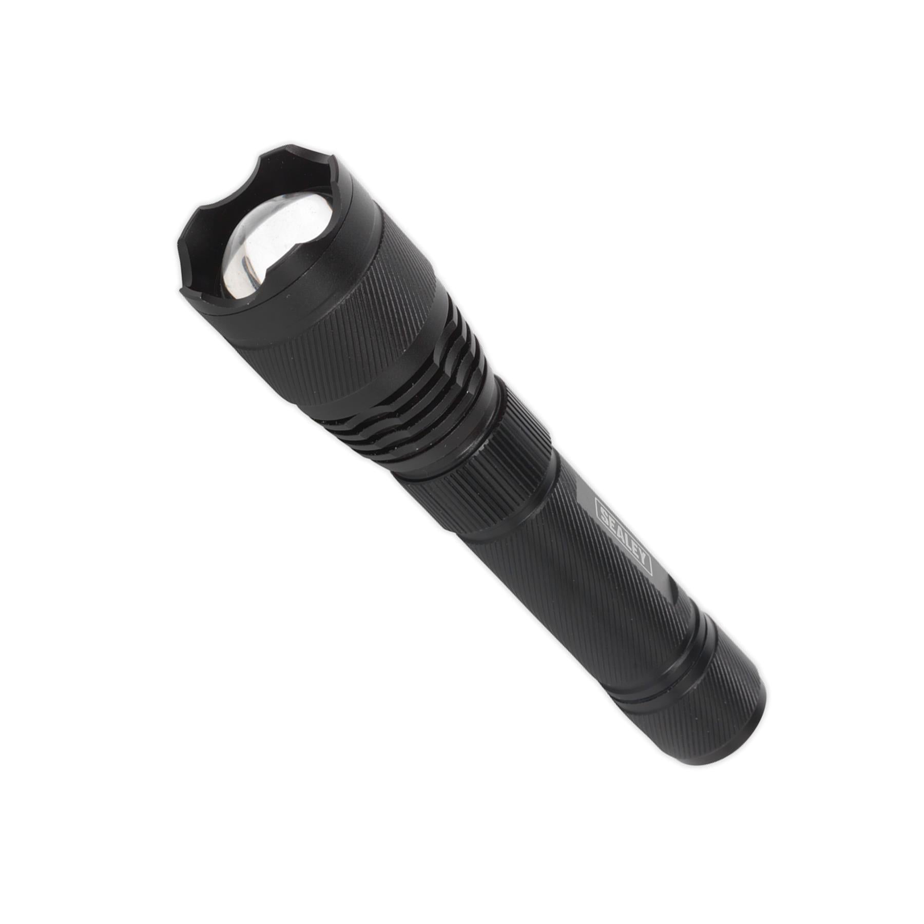 Sealey Aluminium Torch 10W CREE XPL LED Adj Focus R/Charge USB Port