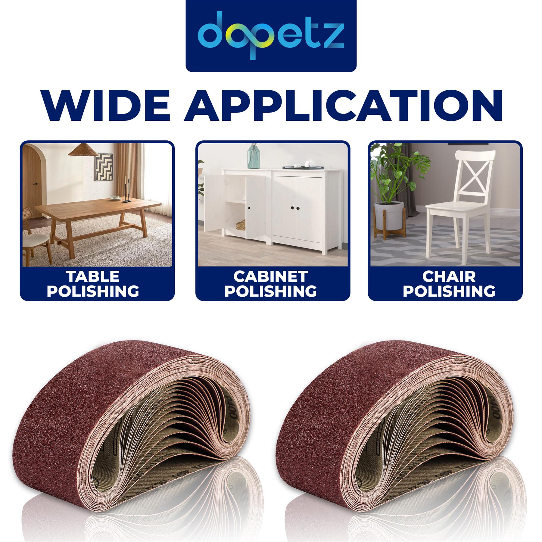 5 Pack 40 Grit 60 X 400mm Sanding Belts Sanders Very Coarse With Extra Top-Skive