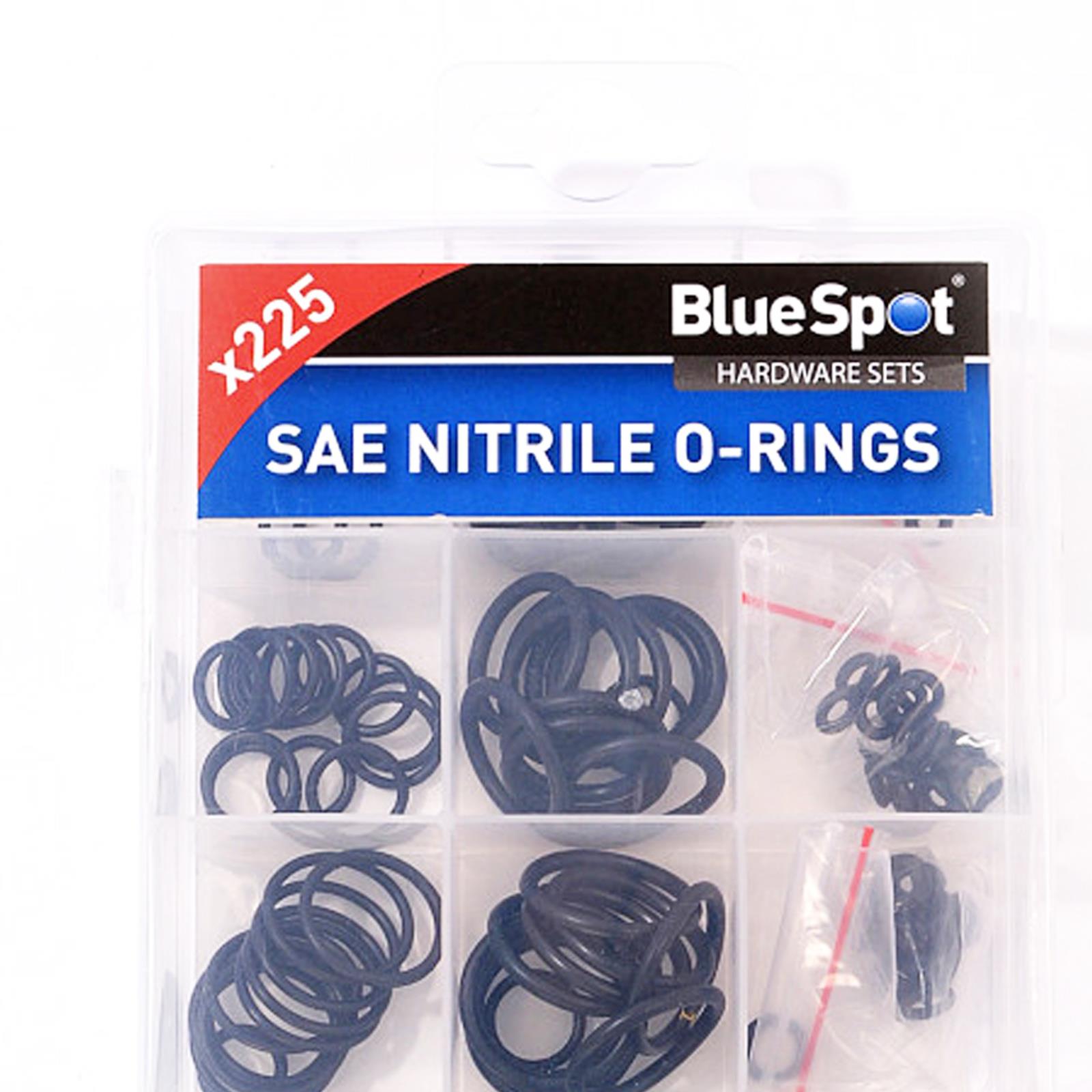 225 x Nitrile O-Ring Seals, Tap Washer Plumbing Gaskets for Air & Liquids