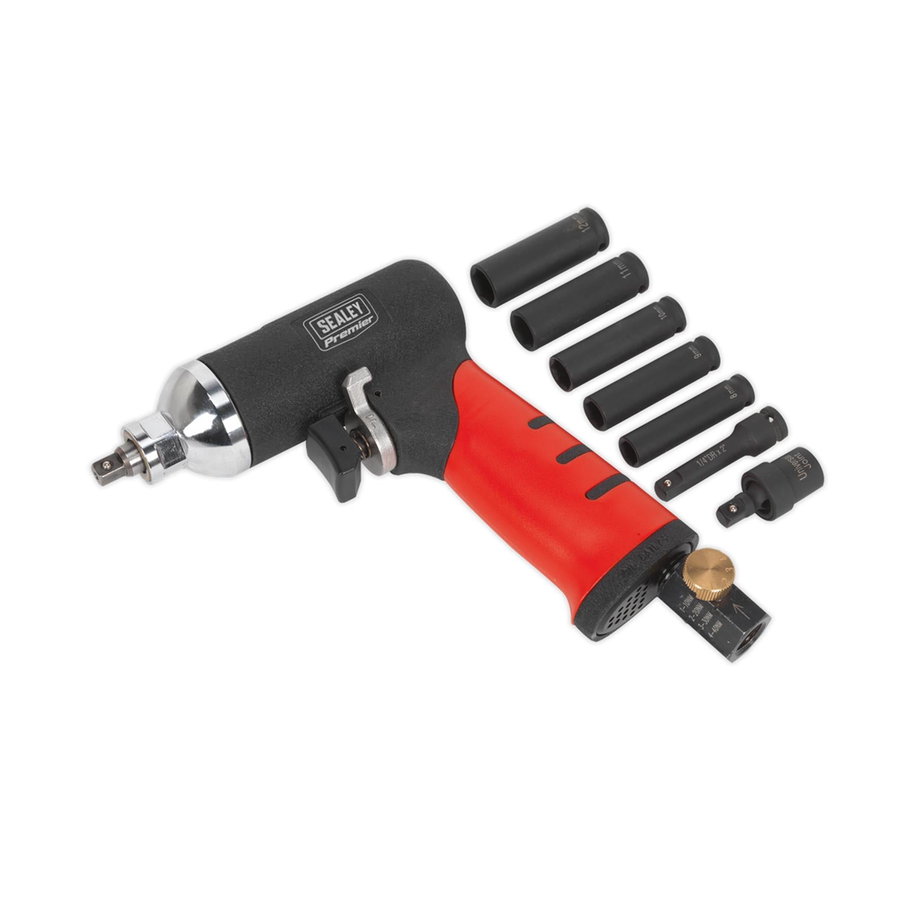 Sealey Air Impact Wrench 1/4"Sq Drive Diesel Glow Plug Kit