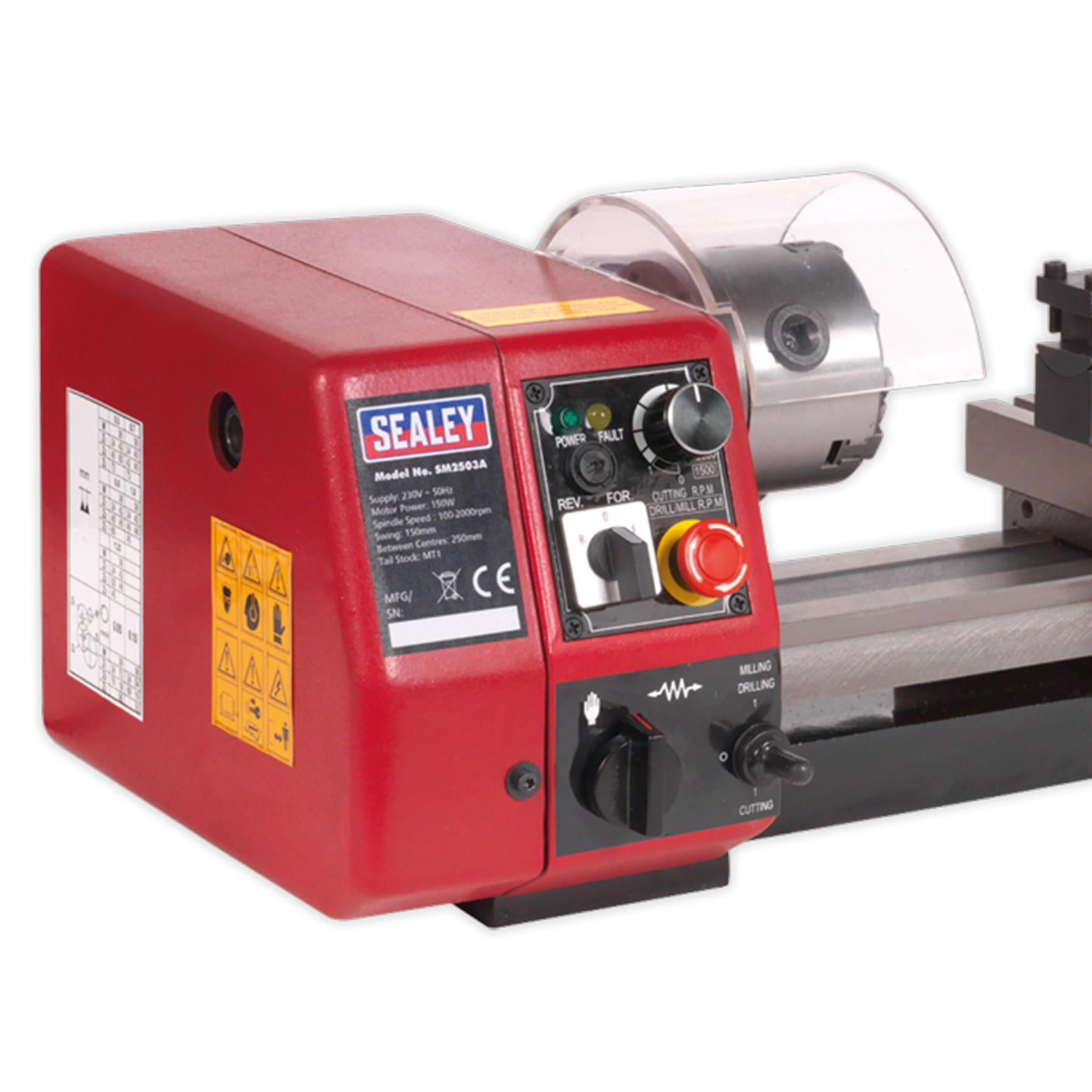 Sealey Metalworking Mini Lathe 250mm Garage Workshop DIY