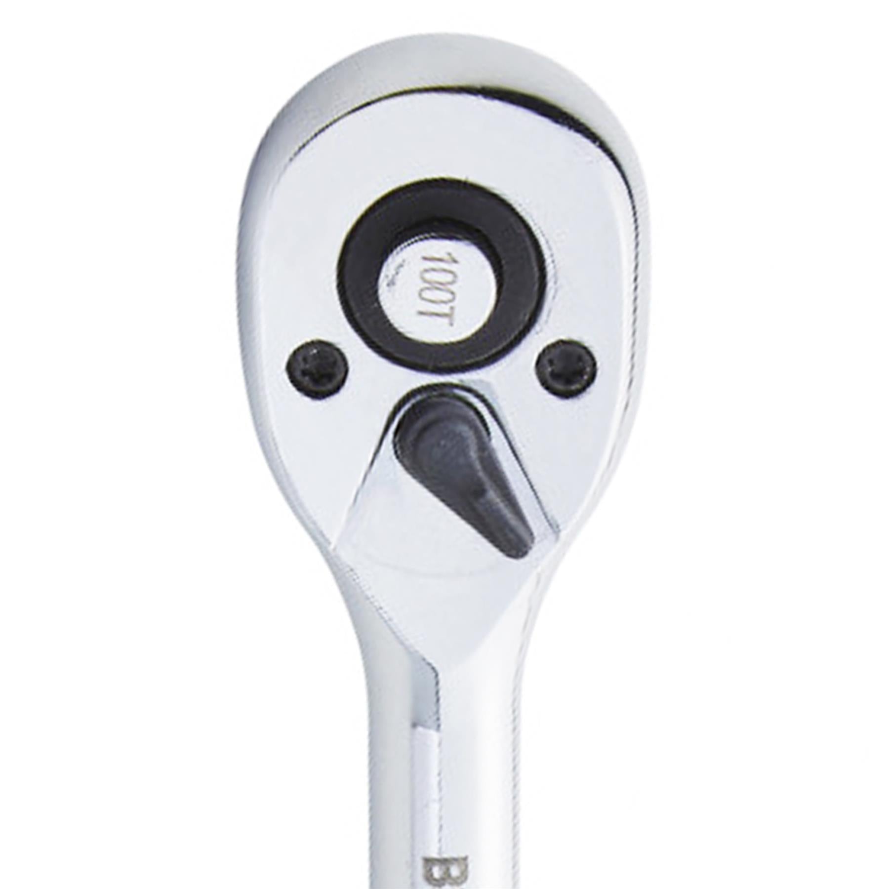 BlueSpot Socket Ratchet Stubby Handle Quick Release 100 Teeth 1/4" Drive