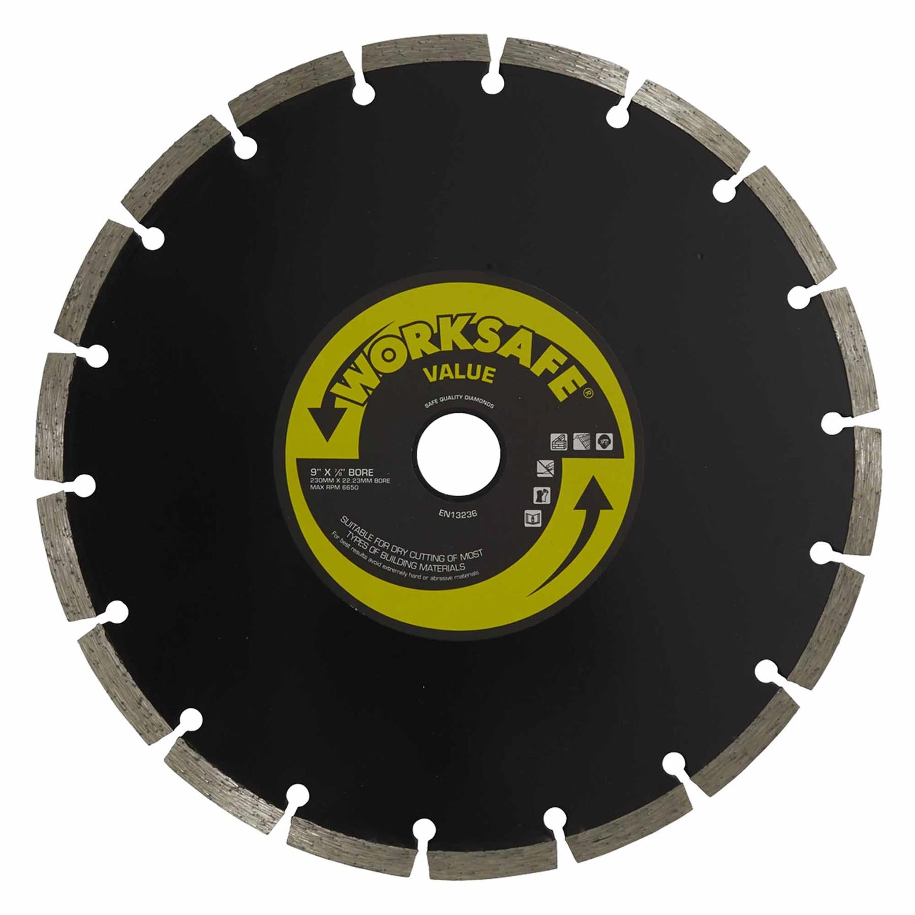 Sealey Value Diamond Blade 230 x 22mm Dry-Cutting - WDV230