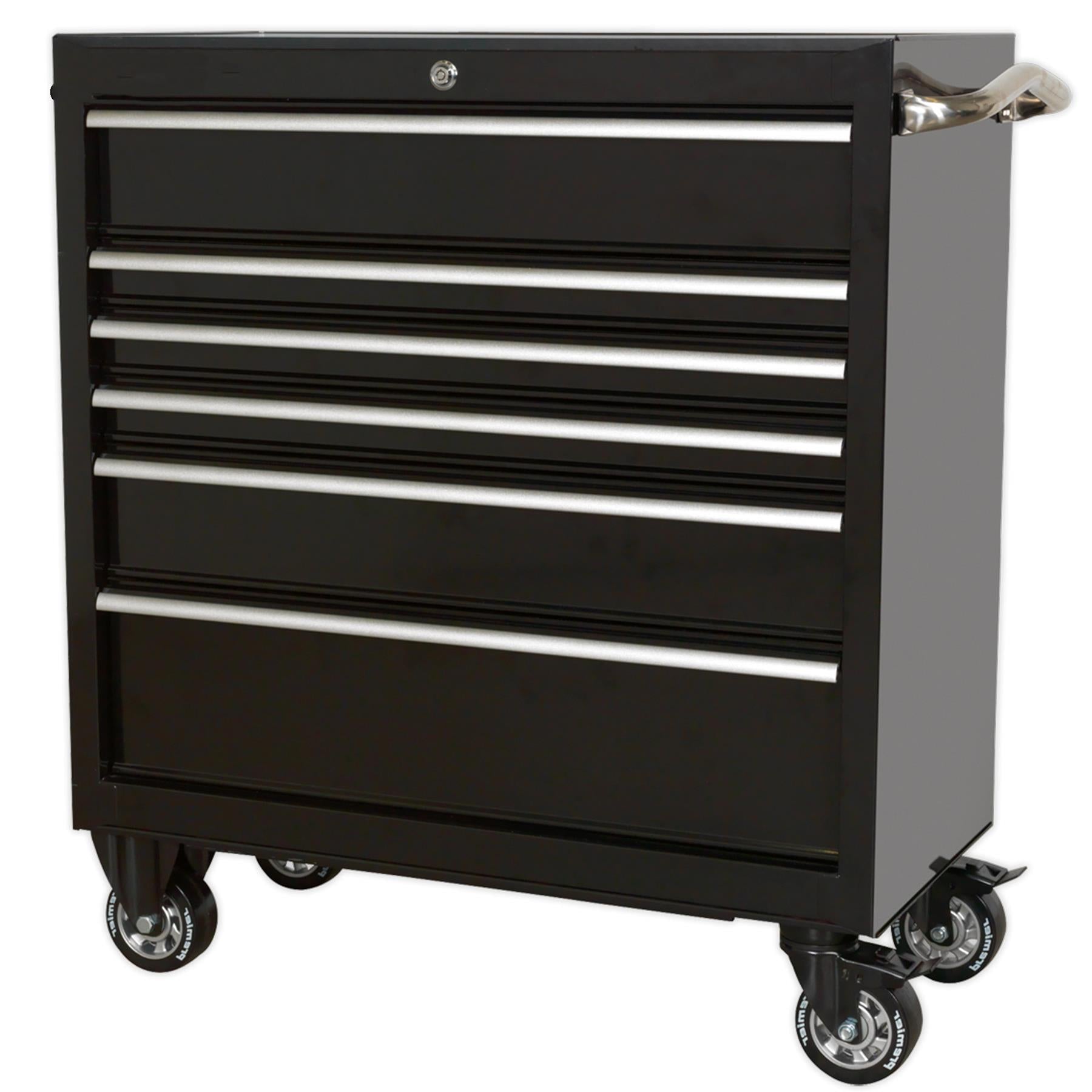 Sealey Rollcab 6 Drawer 930mm Heavy-Duty Black