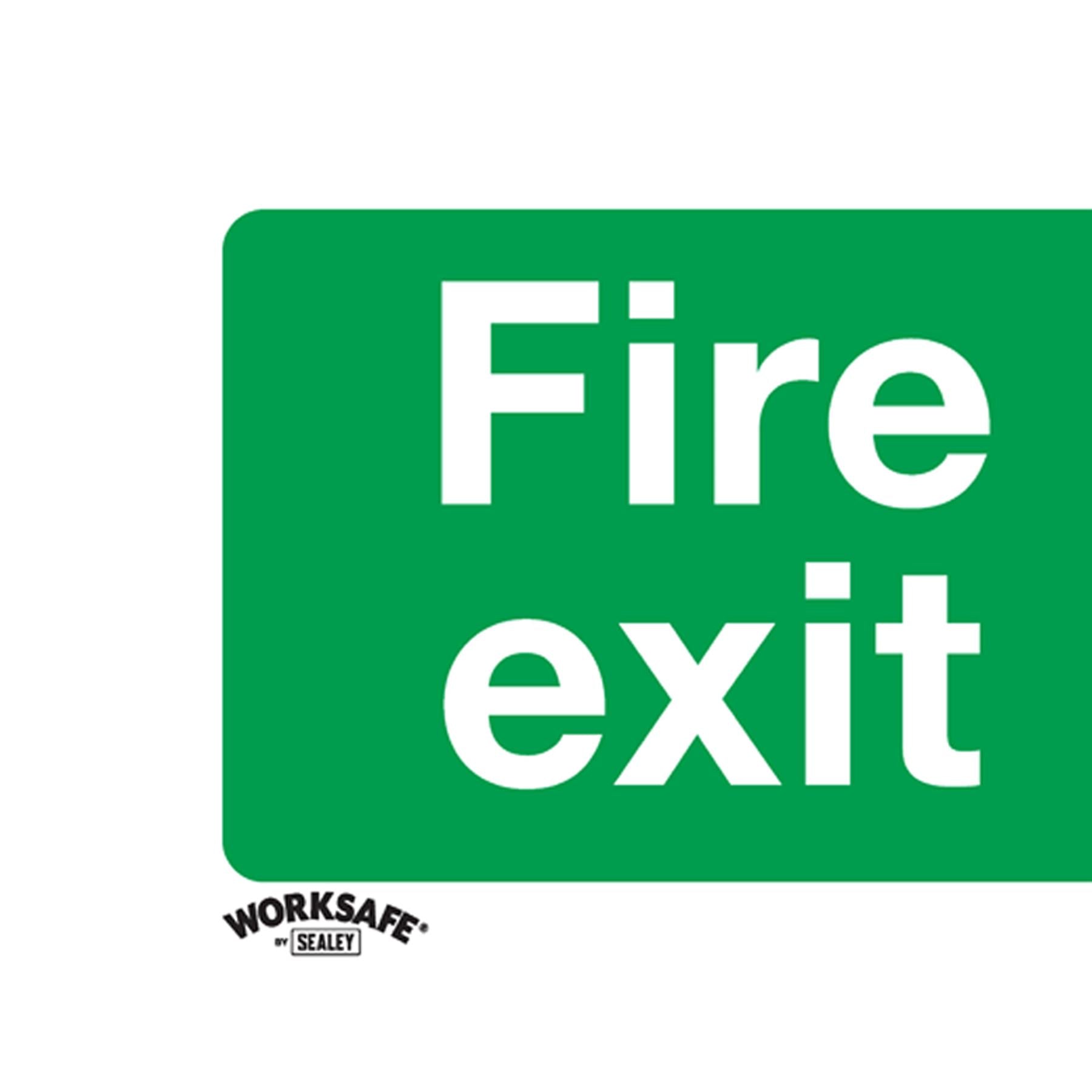 Safe Conditions Safety Sign - Fire Exit (Down Right) - Rigid Plastic