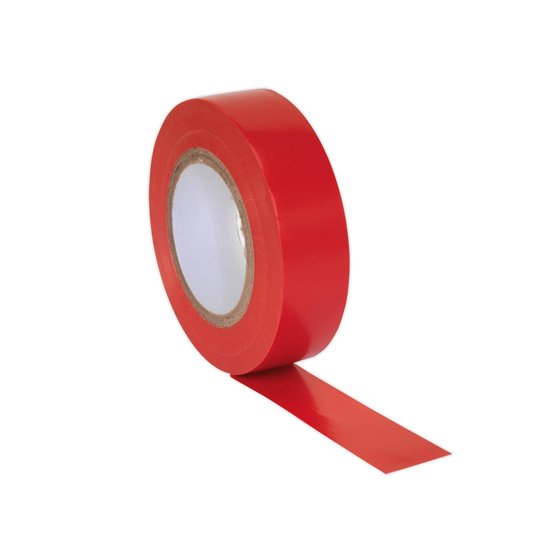 Sealey PVC Insulating Tape 19mm x 20m Red Pack of 10
