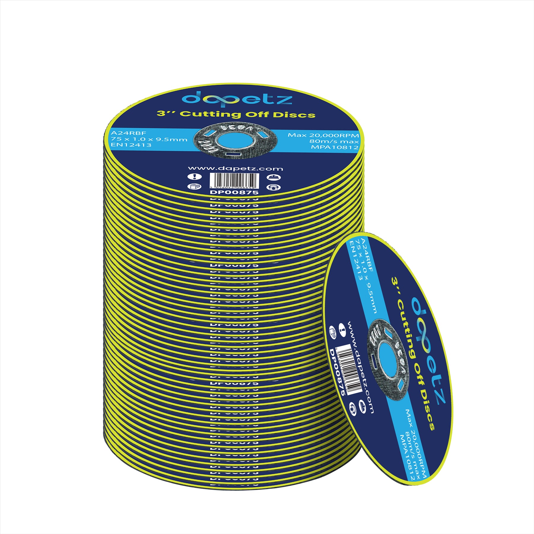 Pack Of 50 X 3" Inch / 75mm Cut