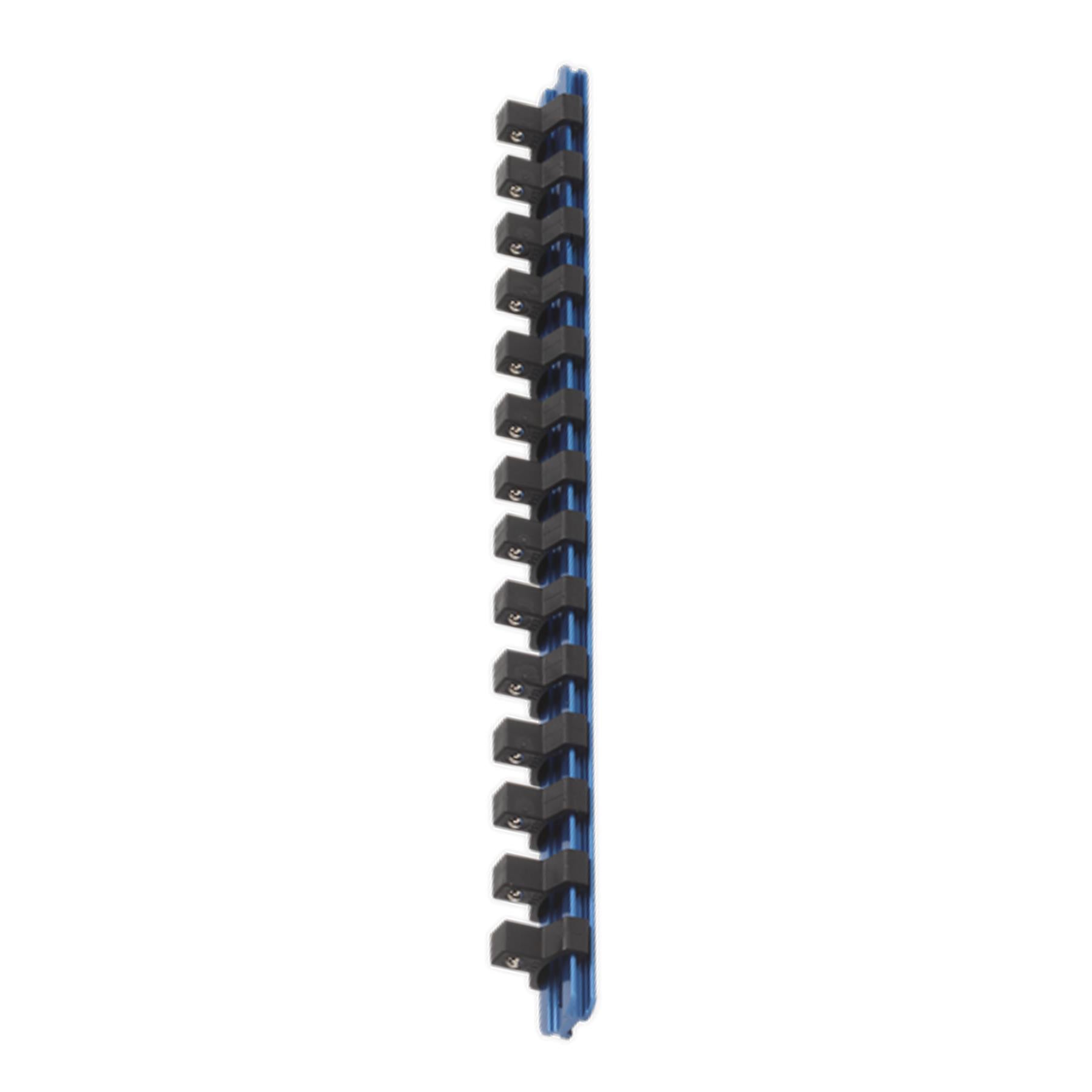 Sealey Socket Retaining Rail with 14 Clips Aluminium 3/8"Sq Drive