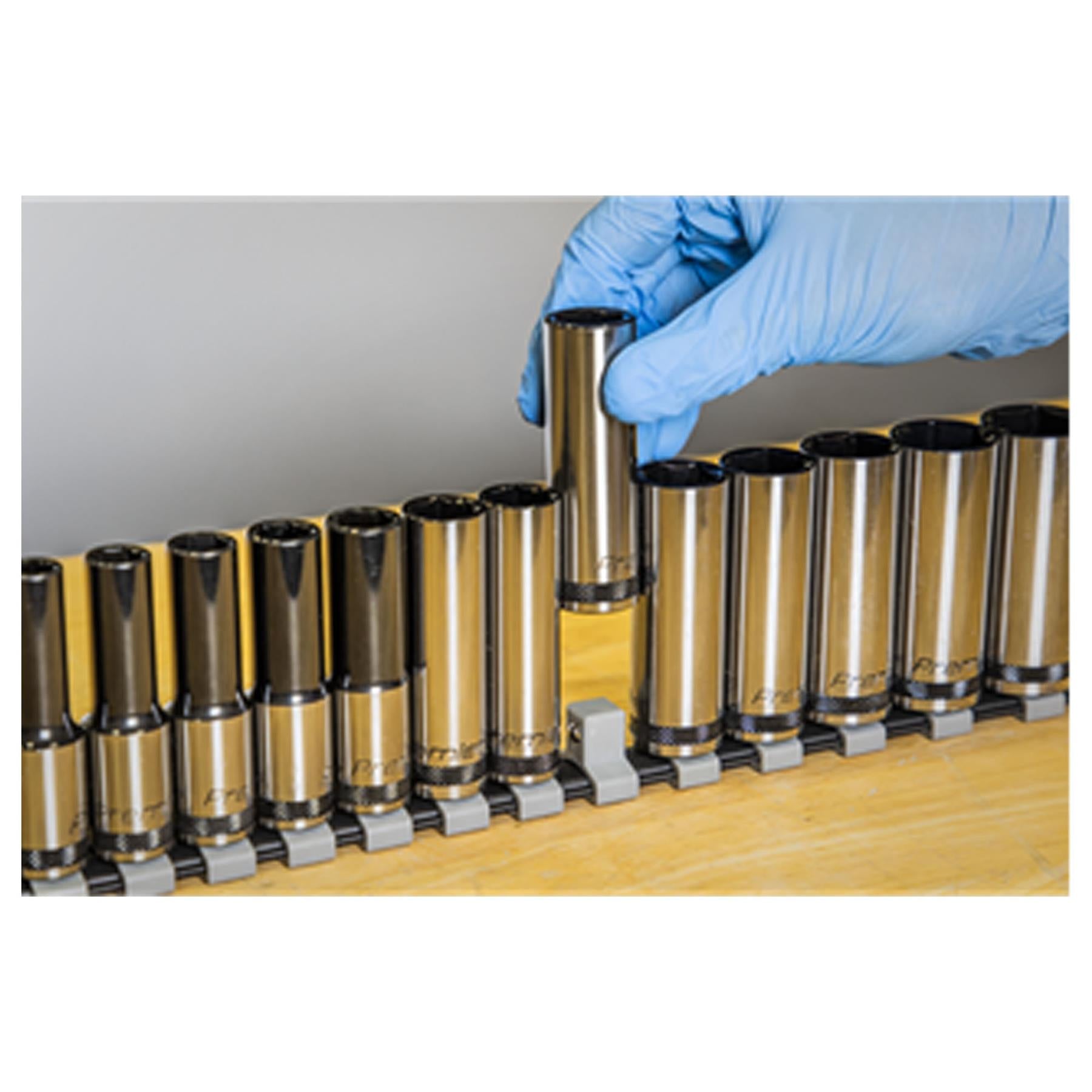 Sealey Socket Set Deep 13pc 1/2"Sq Drive Metric - Black Series