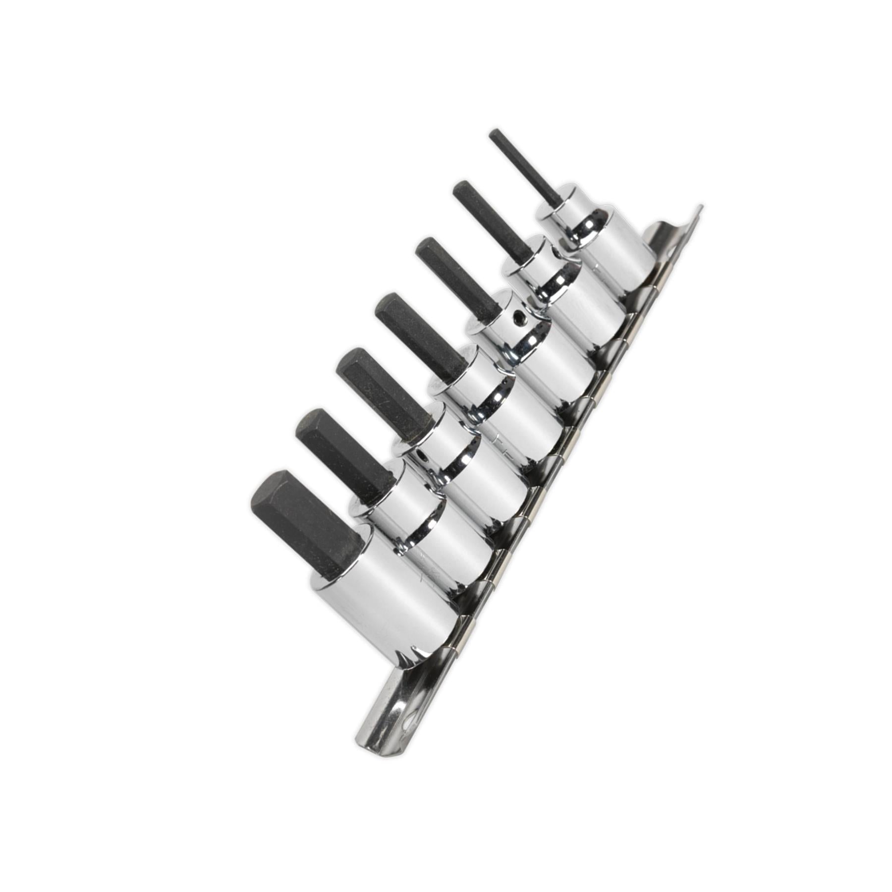 Sealey Hex Socket Bit Set 7pc 3/8"Sq Drive Metric
