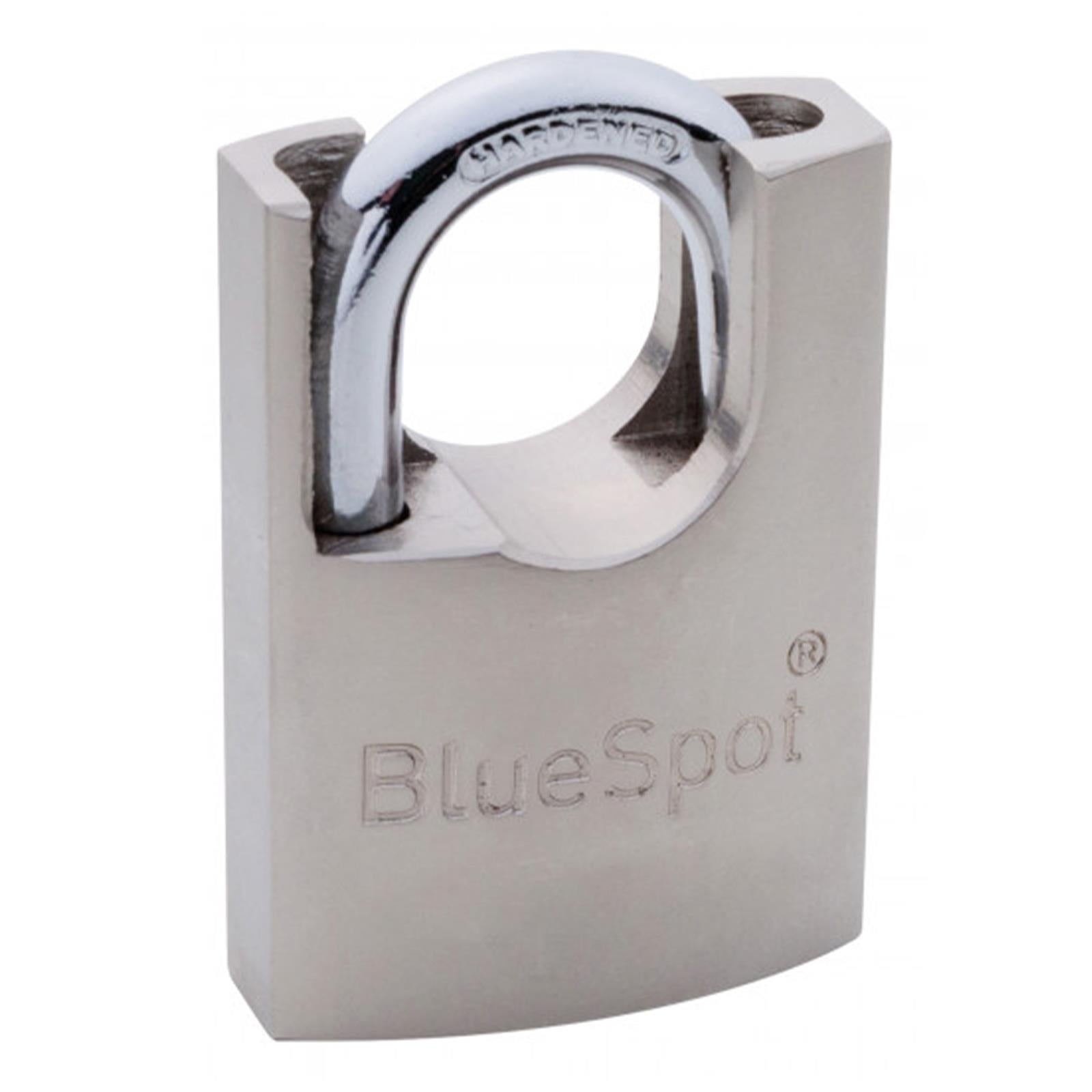 Bluespot 60MM High Security Shrouded Closed Shackle Padlock Steel Chain Lock 4 Keys